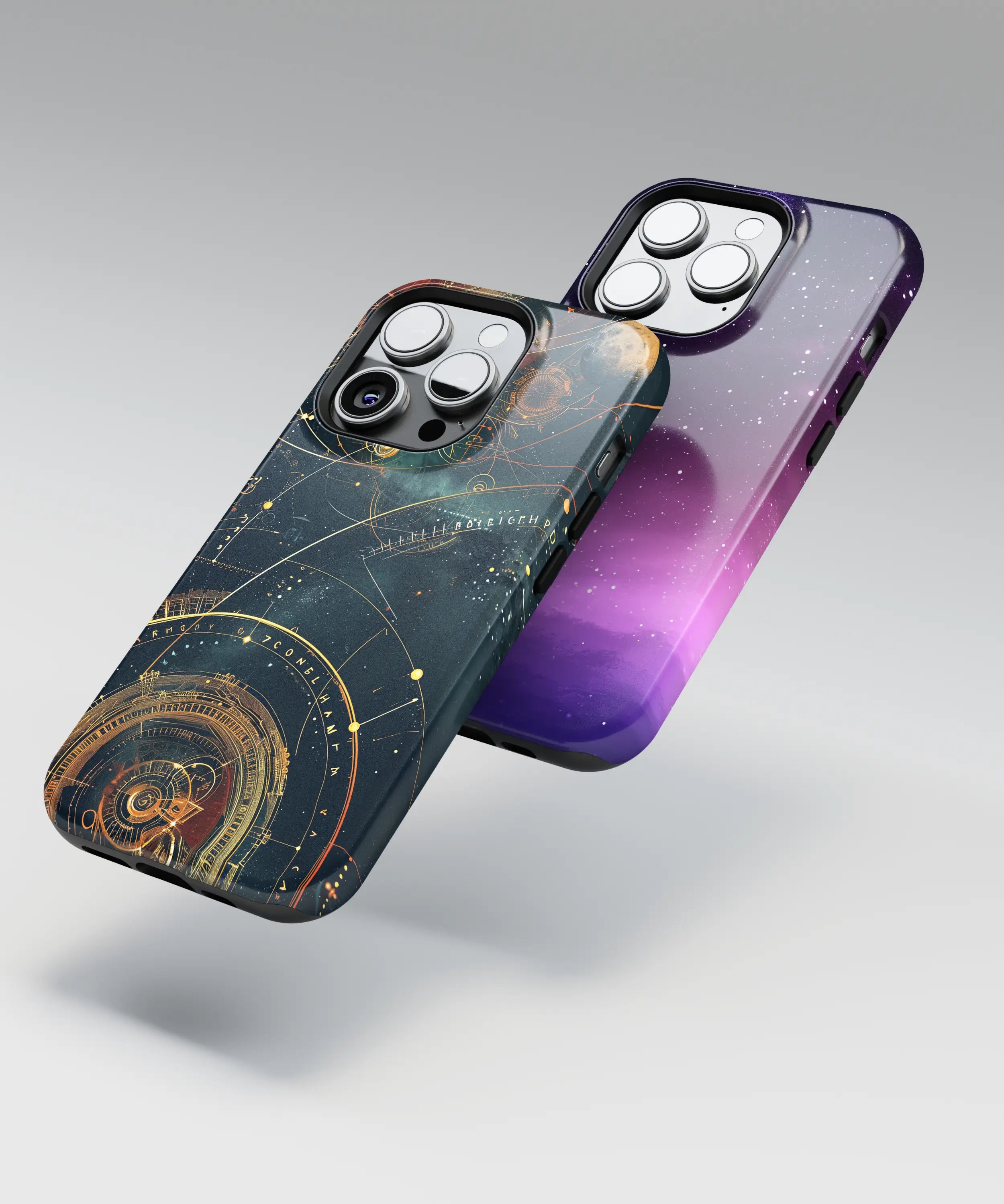 Celestial phone case design with stars, gradients, and deep cosmic tones.