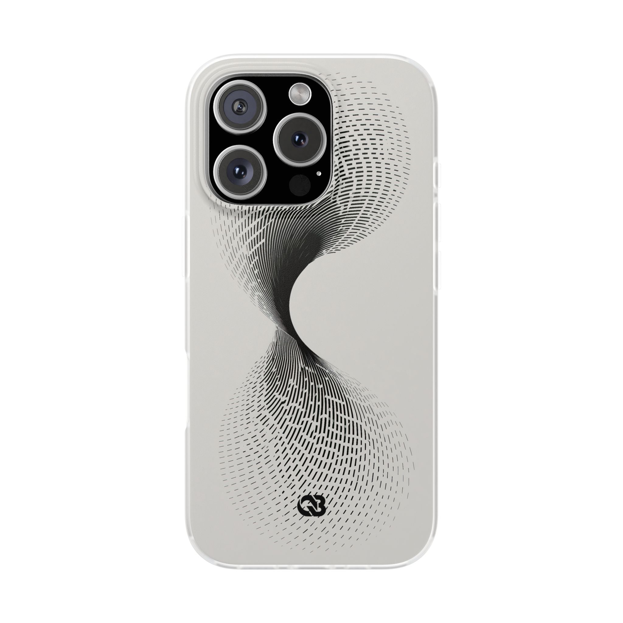 White Lite Phone Case for iPhone - Linear Torsion Grid