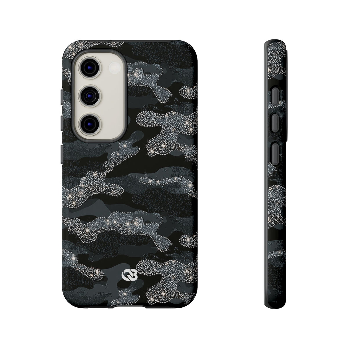 Glitter Shadow Camo · Tough Phone Case for Samsung · Black