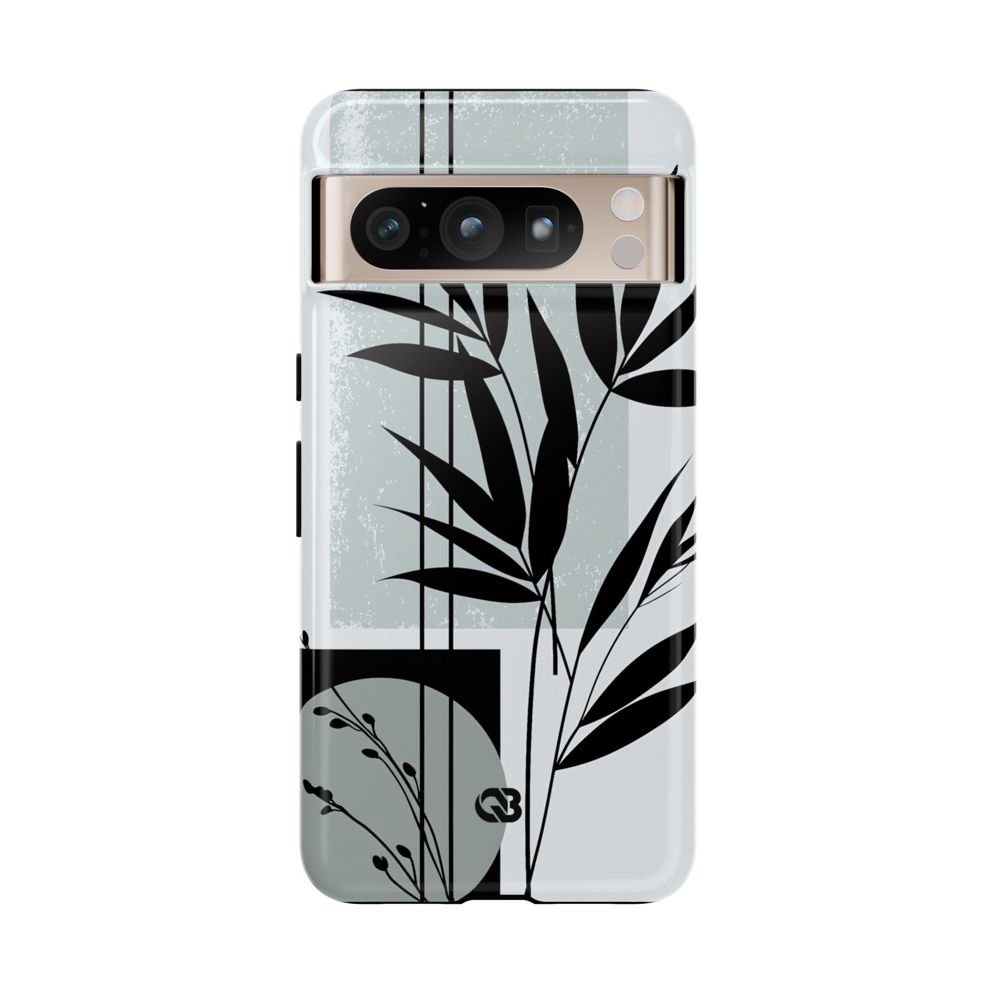 Grey Tough Phone Case for Google Pixel - Sage Bamboo Noir
