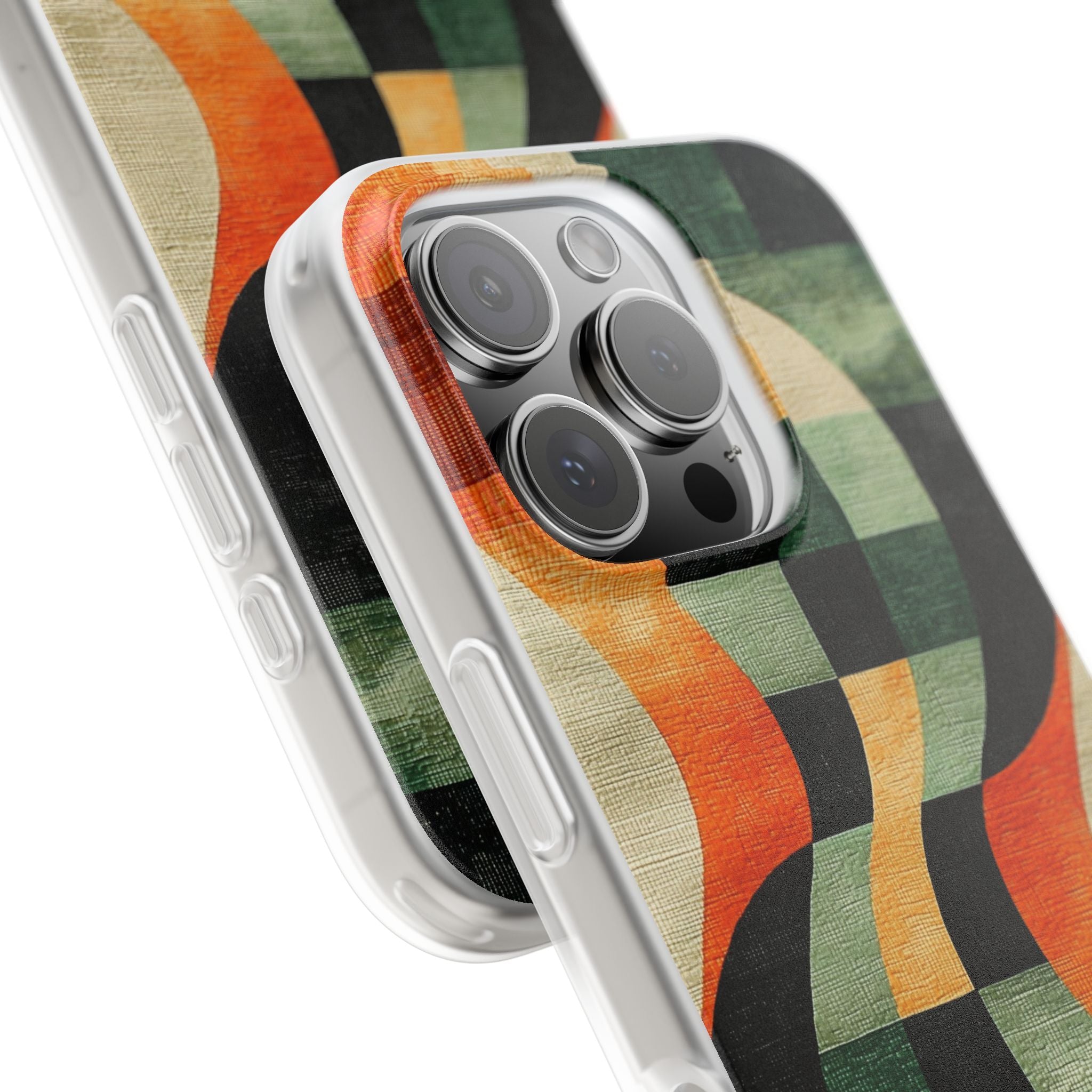 Burnt Orange Curve · Soft Phone Case for iPhone