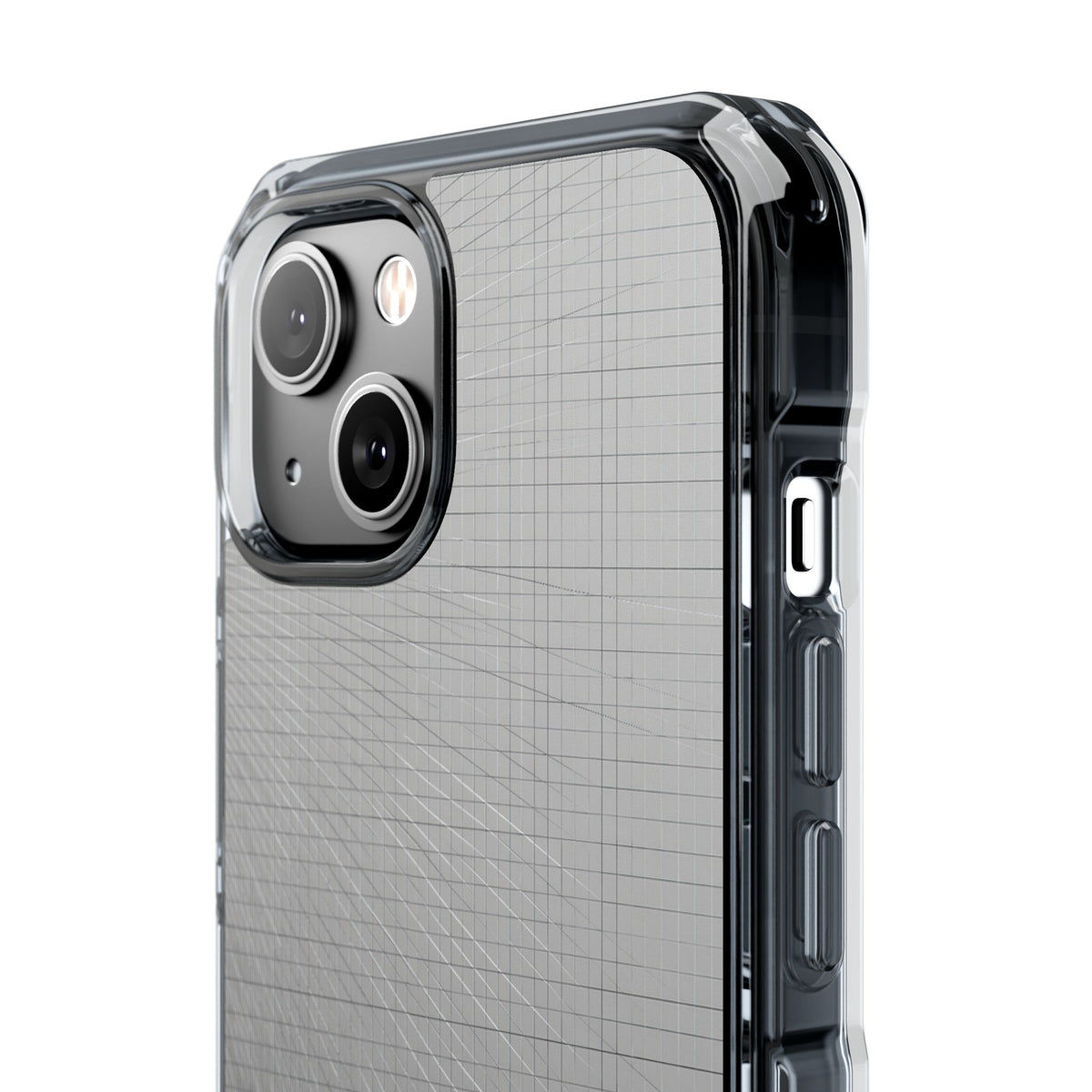 Grey Impact MagSafe Phone Case for iPhone - Chrome Mesh Warp