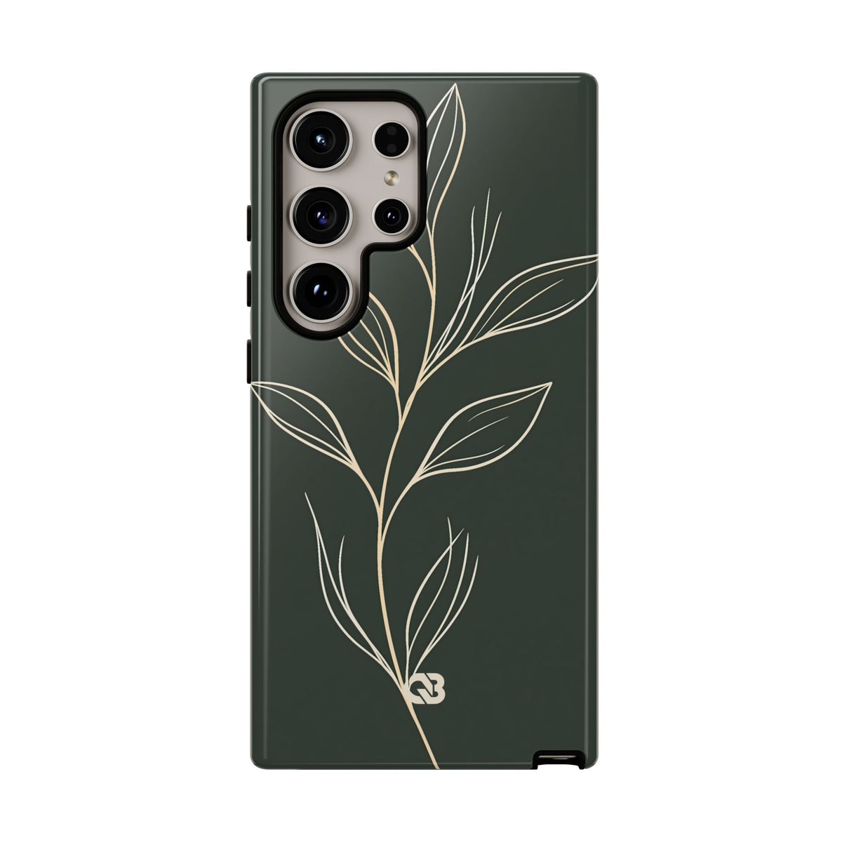 Minimal Botanical Stem · Tough Phone Case for Samsung · Green