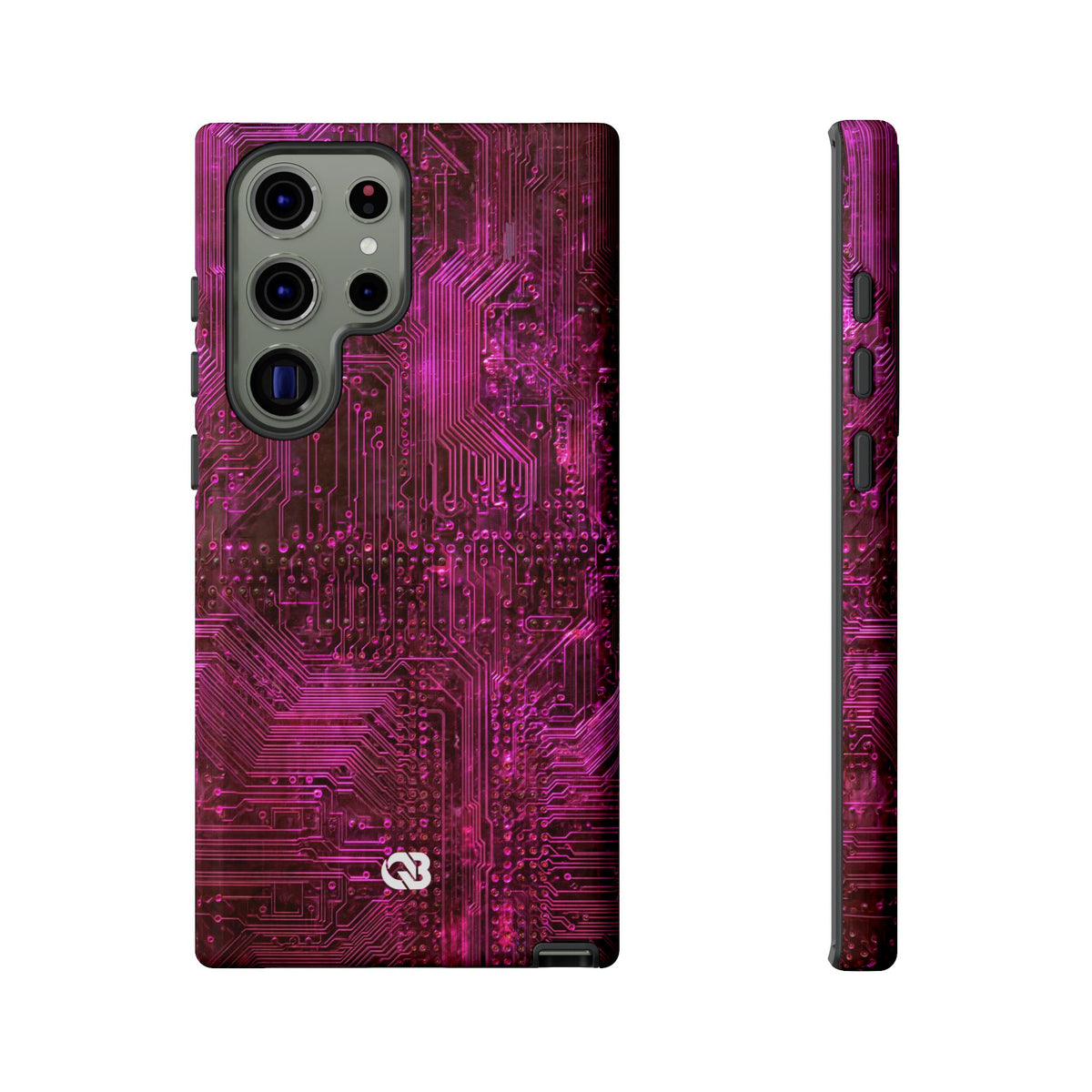 Magenta Circuit Trace · Tough Phone Case for Samsung · Pink