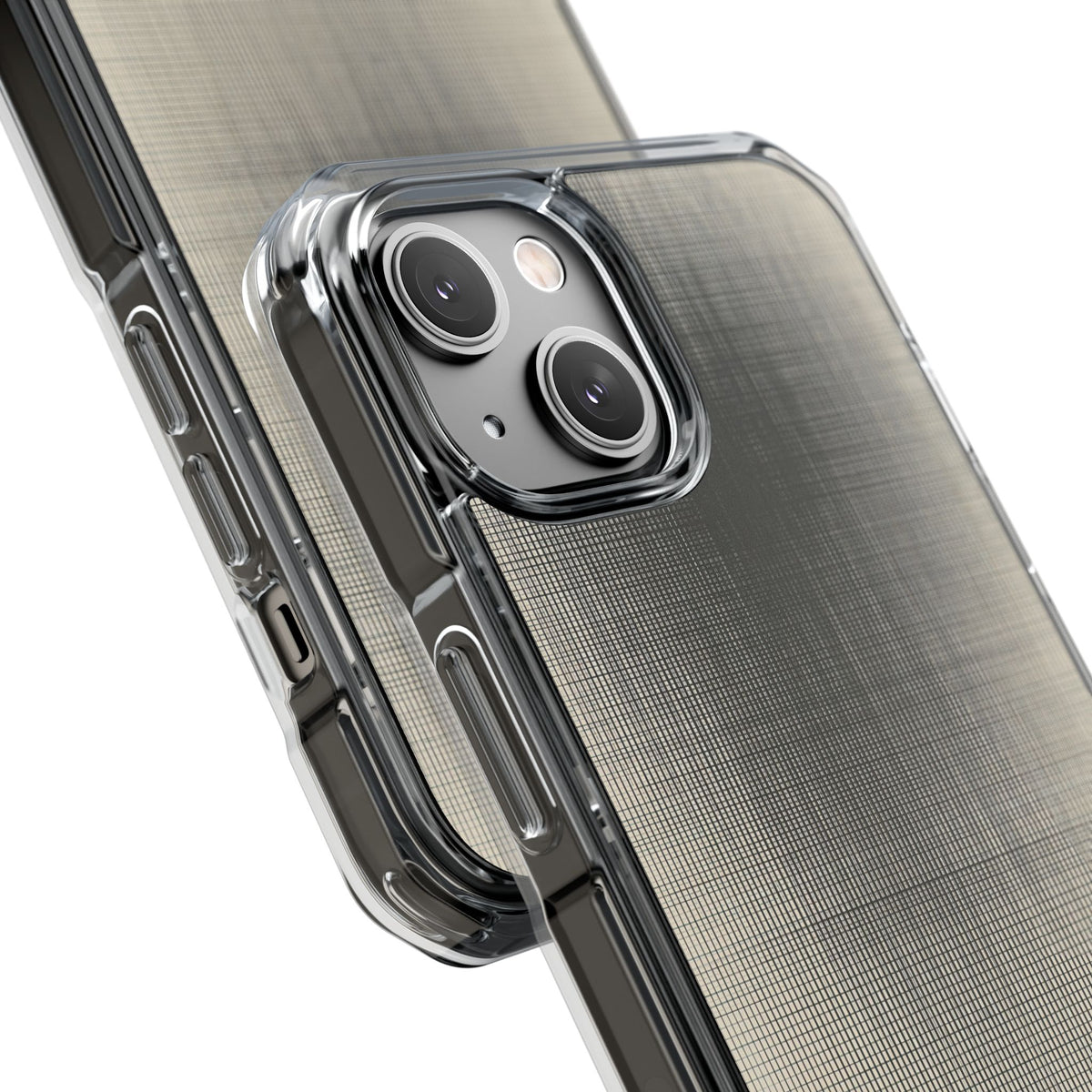 Beige Impact MagSafe Phone Case for iPhone - Carbon Screen Grid