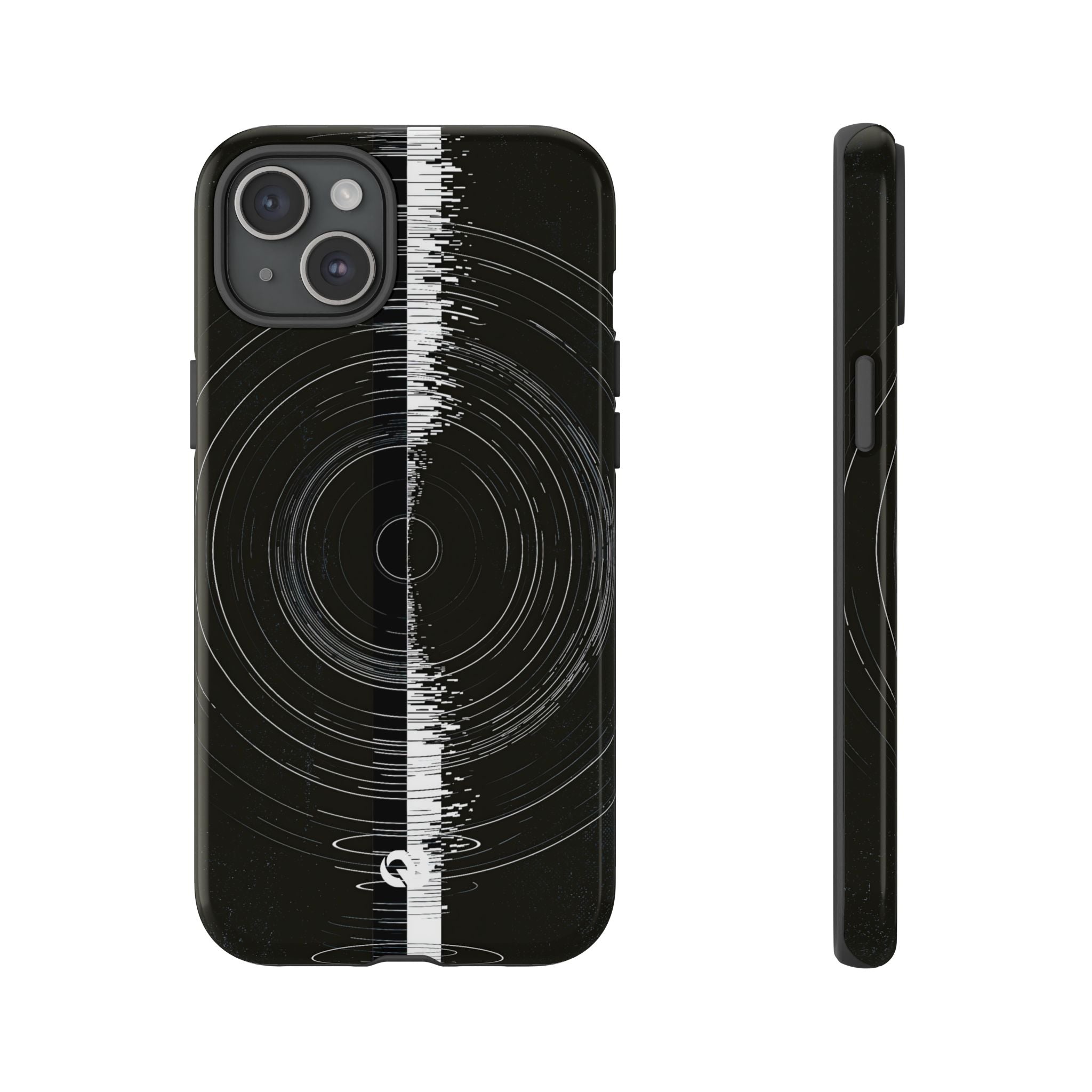 Black Tough Phone Case for iPhone - Obsidian Orbital Signal