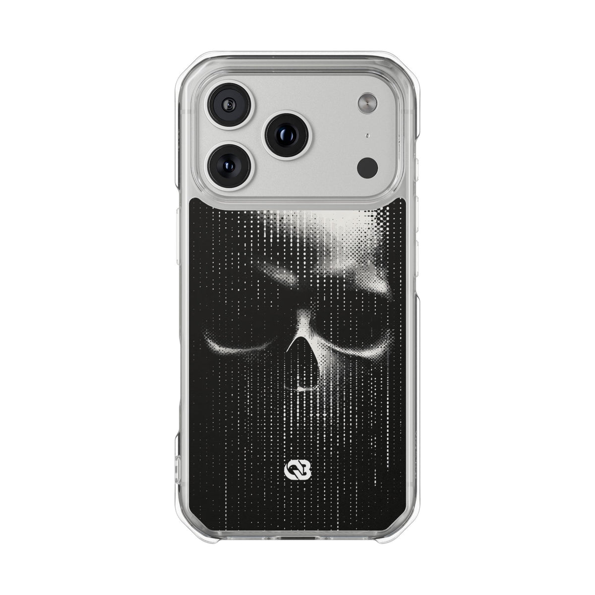 Raster Phantom · Clear Impact Magnetic Phone Case for iPhone · Black