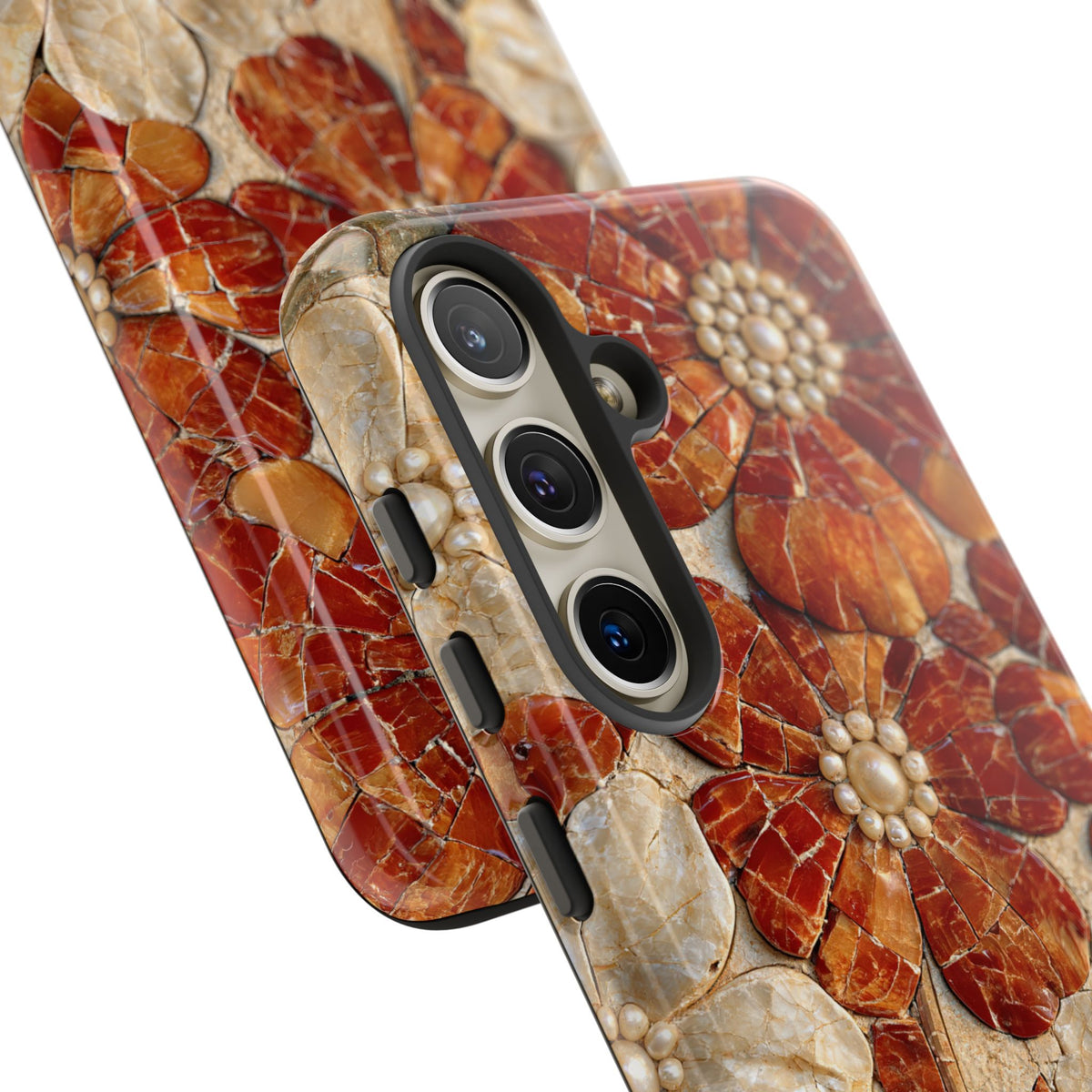 Carnelian Pearl Bloom · Tough Phone Case for Samsung · Orange