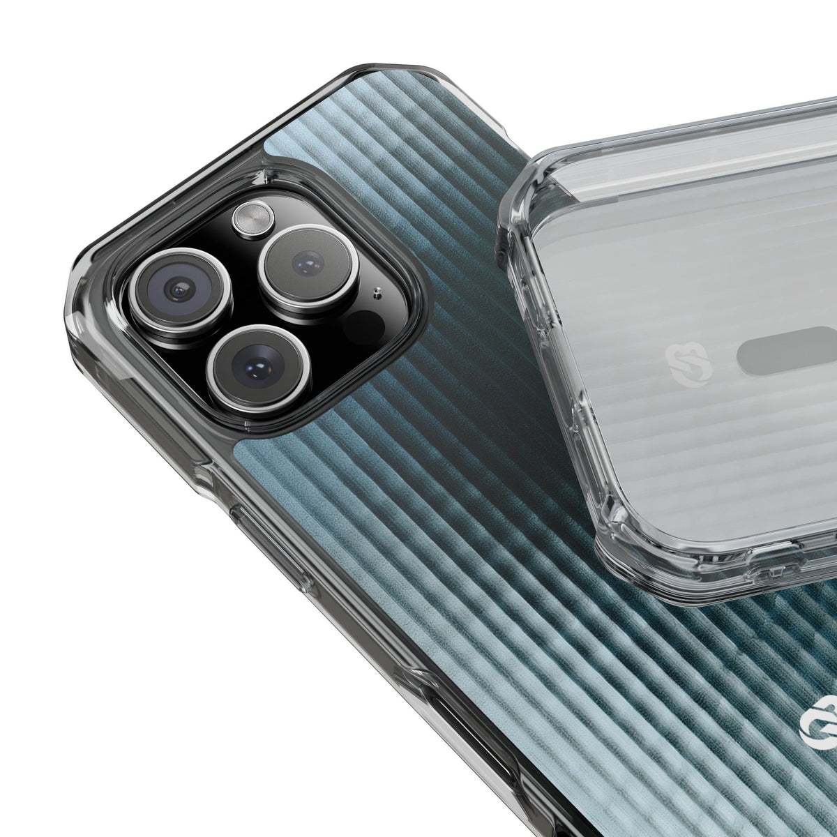 Blue Impact MagSafe Phone Case for iPhone - Glacial Reeded Glass