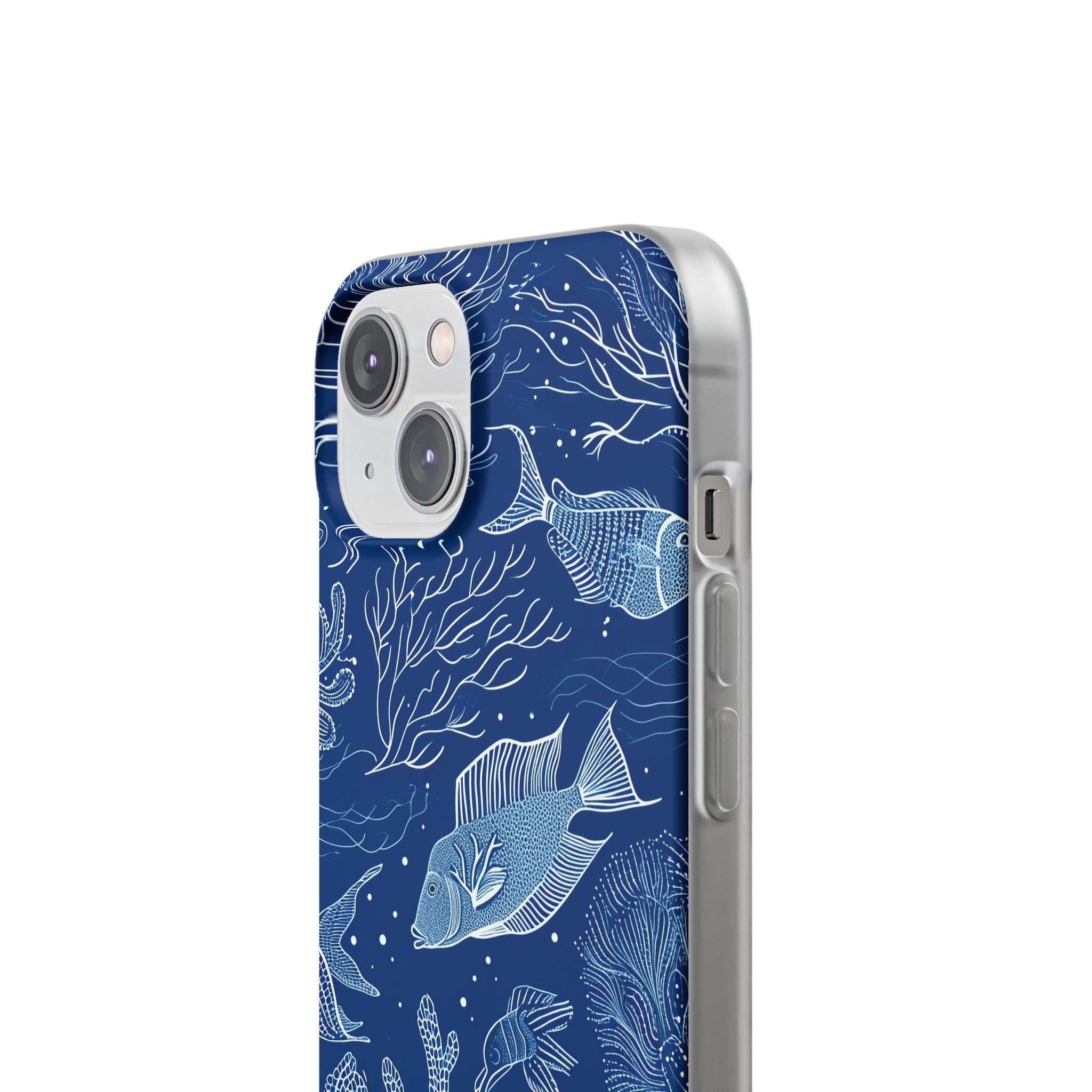 Navy Scale Reef iPhone 14 Case - Soft