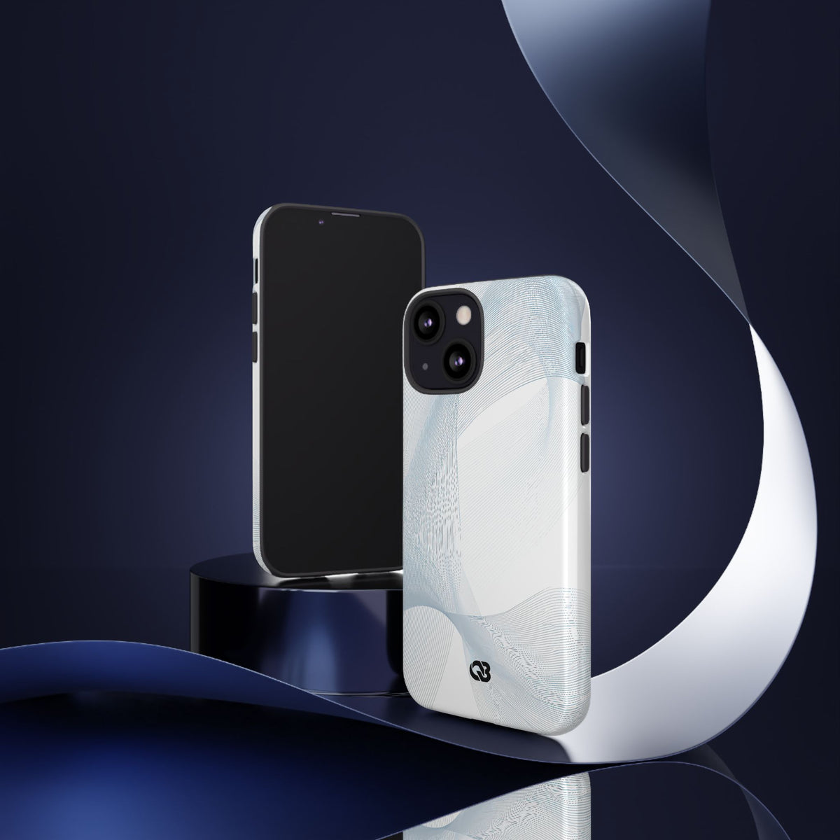 Glacial Contour Waves · Tough Phone Case for iPhone · White