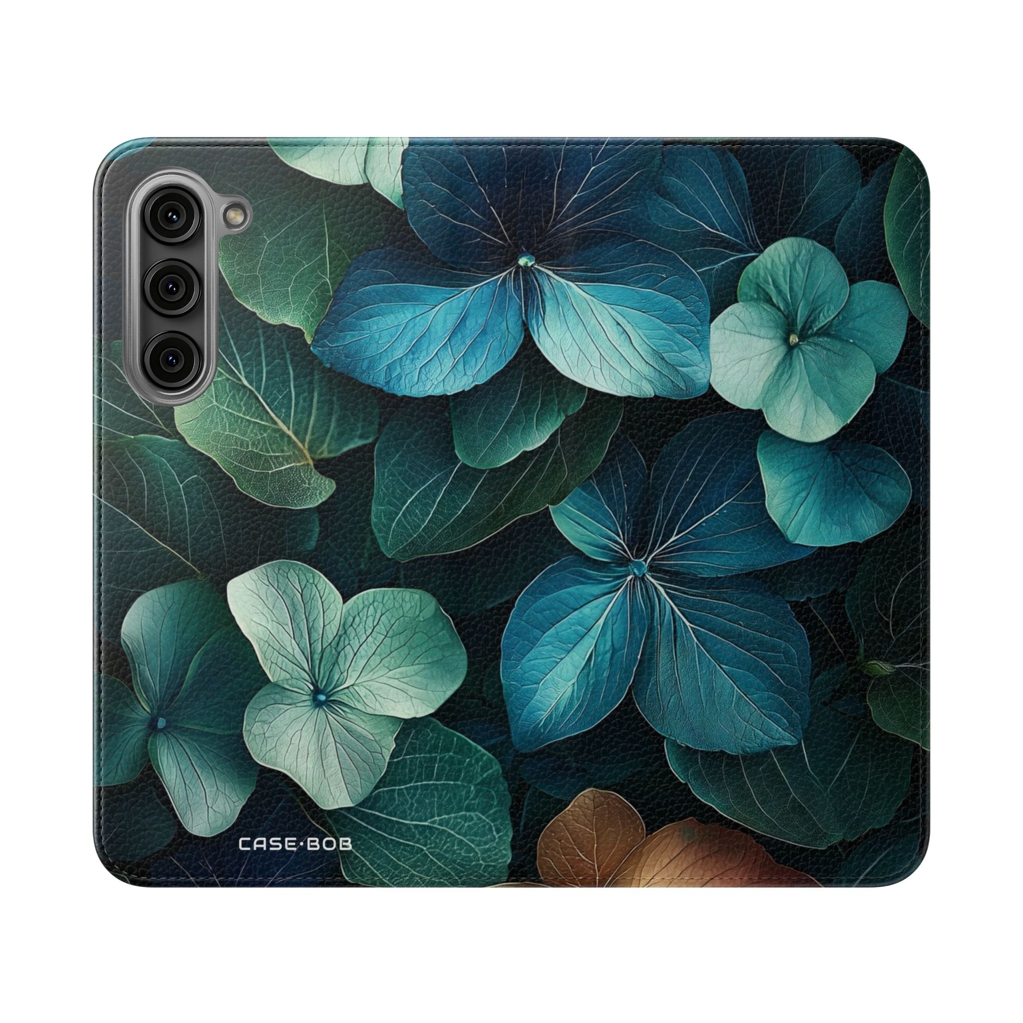 Teal Bloom - Samsung S23+ Case - Portemonnee