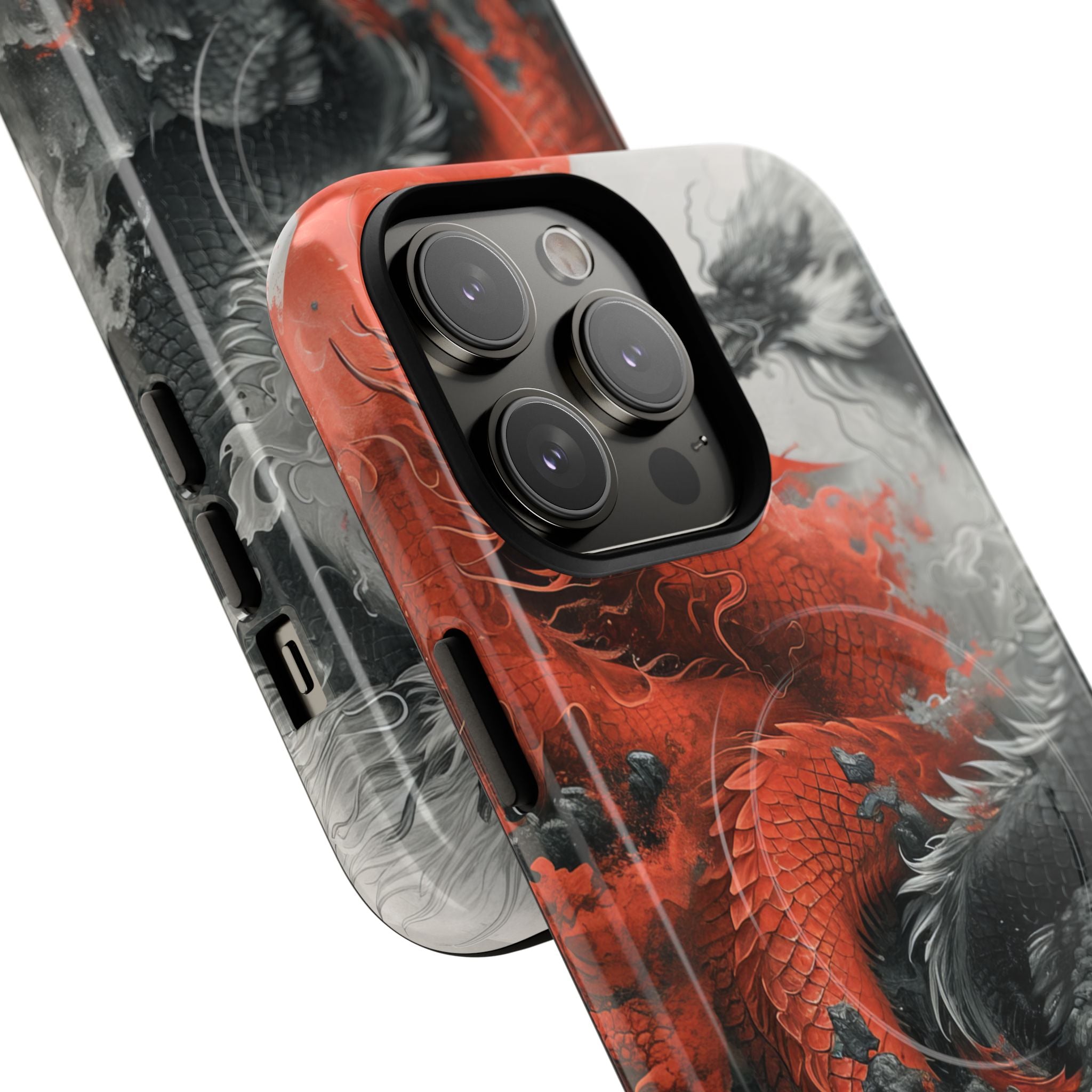 Twin Dragons Crimson iPhone 14 Pro Max Cover - Tough+