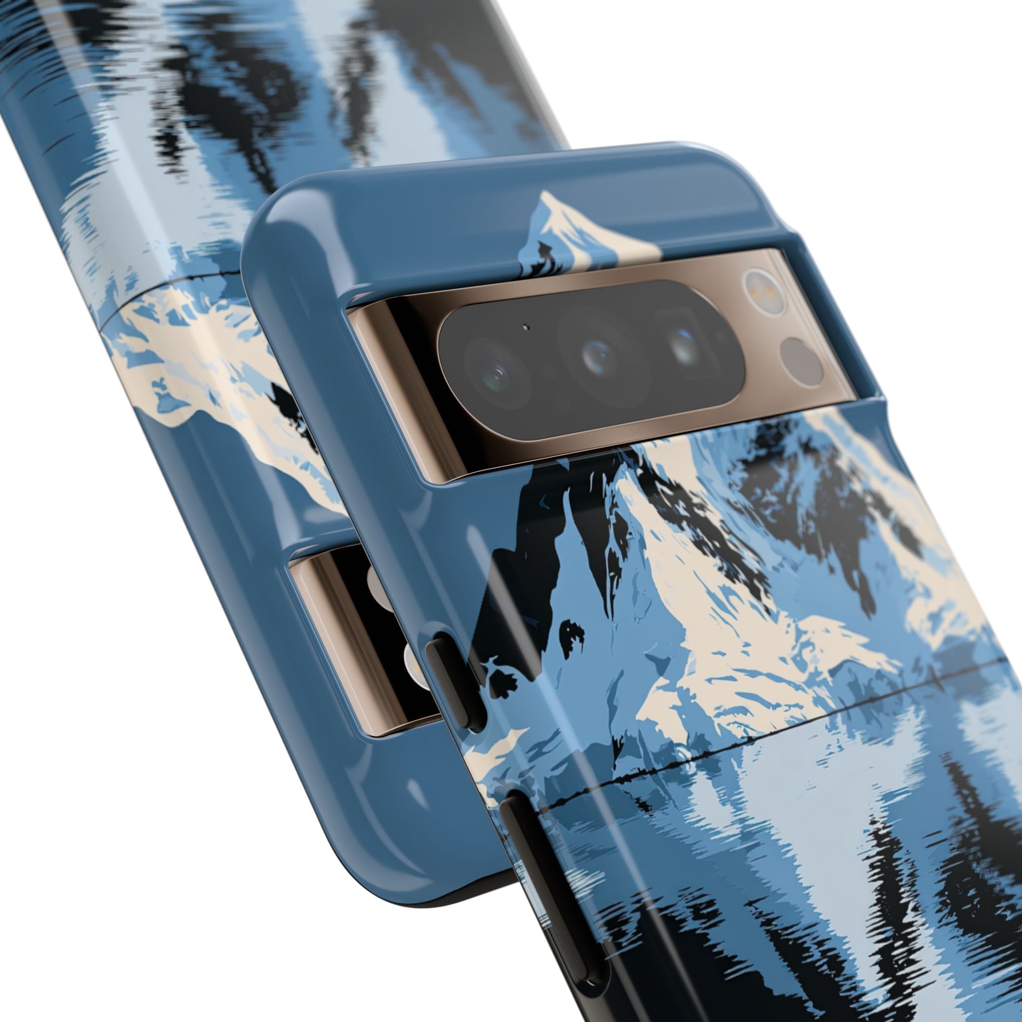 Blue Tough Phone Case for Google Pixel - Arctic Summit Mirror