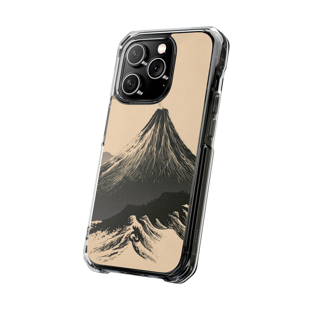 Fuji Summit · Clear Impact Magnetic Phone Case for iPhone · Beige