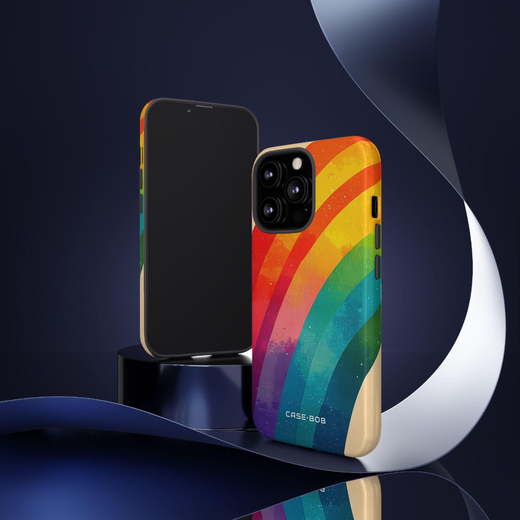 Textured Rainbow Arc iPhone 13 Pro Case - Tough