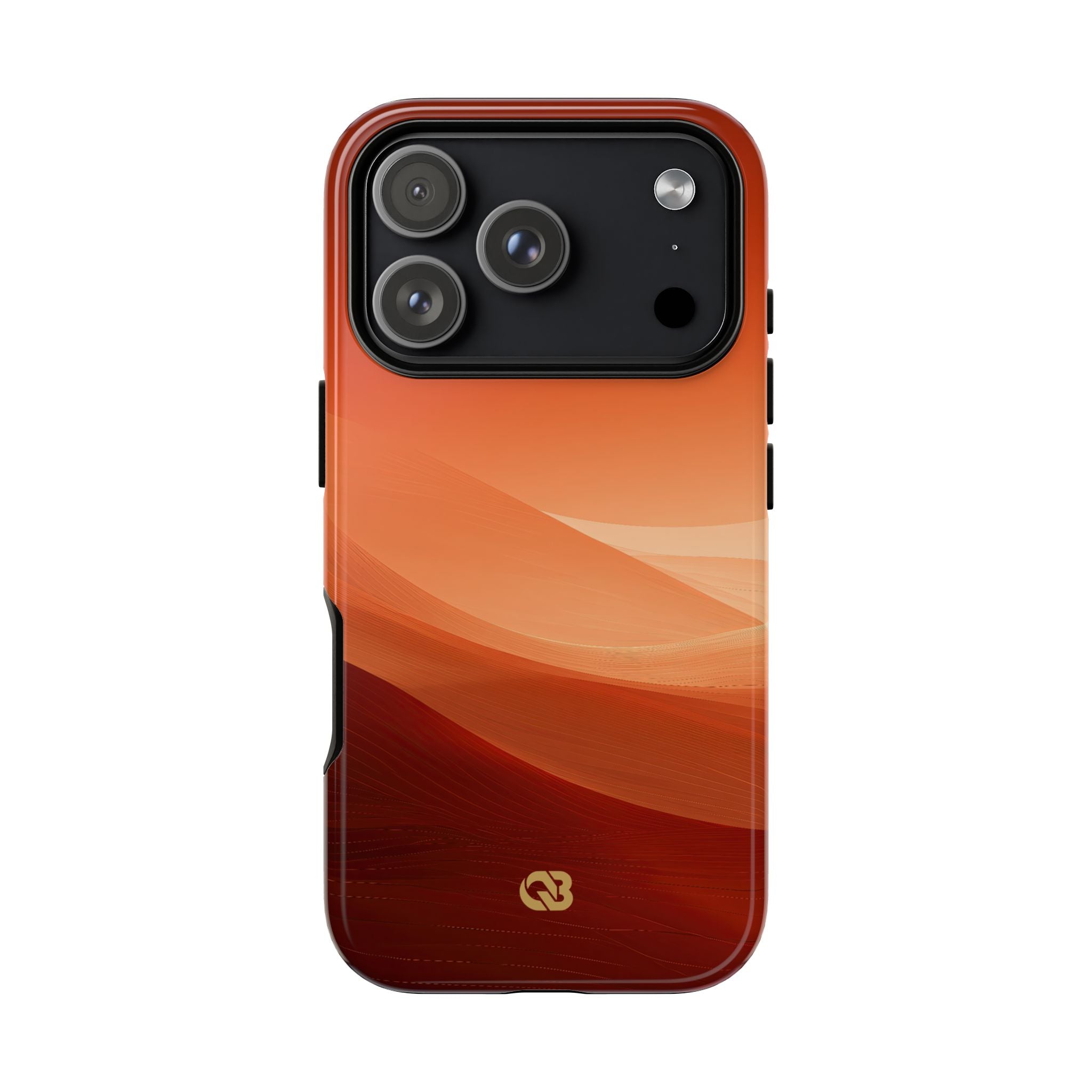 Orange Tough Phone Case for iPhone - Crimson Dune Gradient