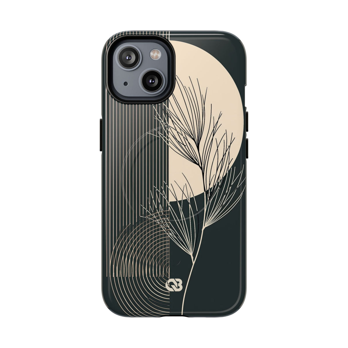 Botanical Crescent Linework · Tough 2.0 Magnetic Phone Case for iPhone · Green