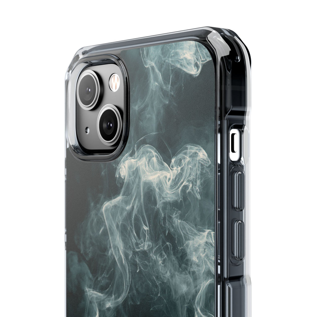 Luminescent Vapor Drift · Clear Impact Magnetic Phone Case for iPhone · Teal