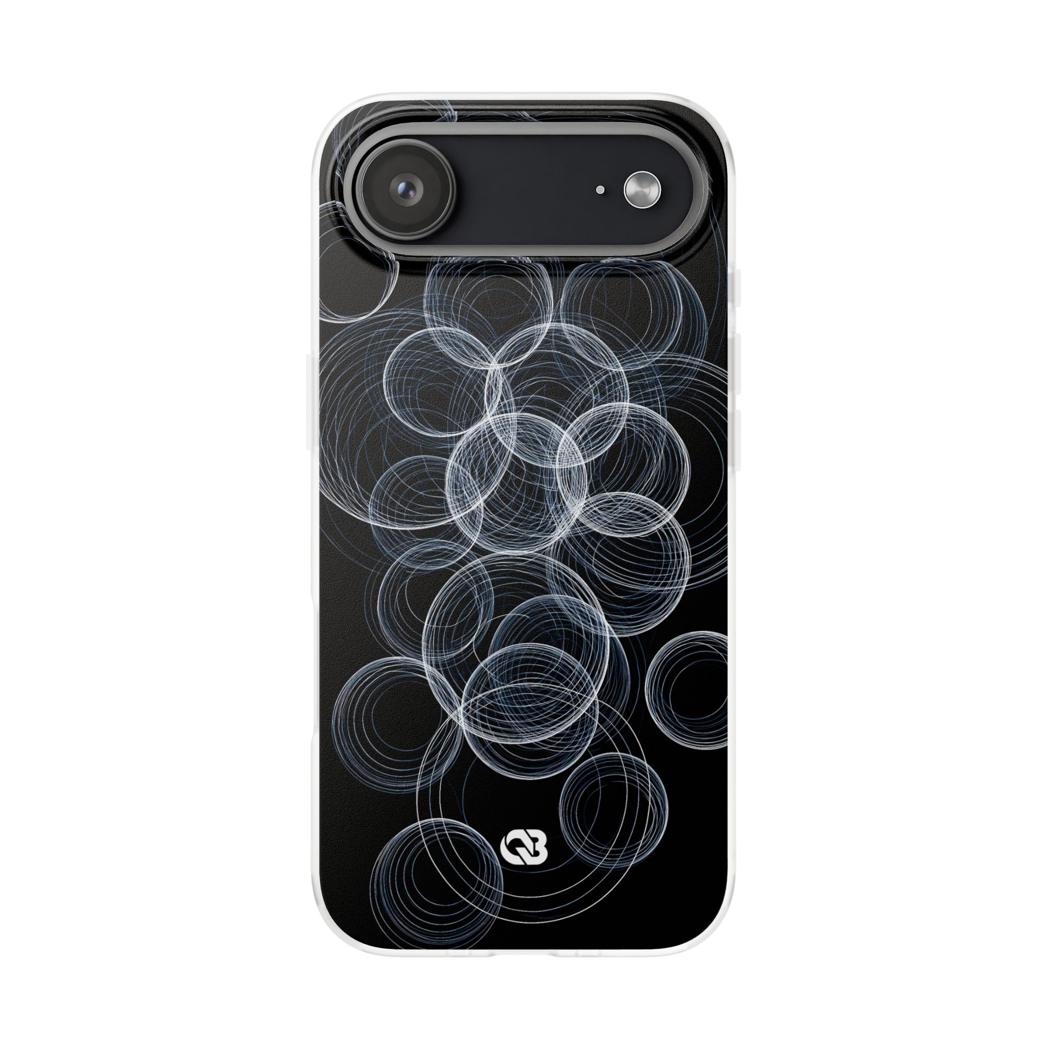 Black Lite Phone Case for iPhone - Frosted Ring Matrix