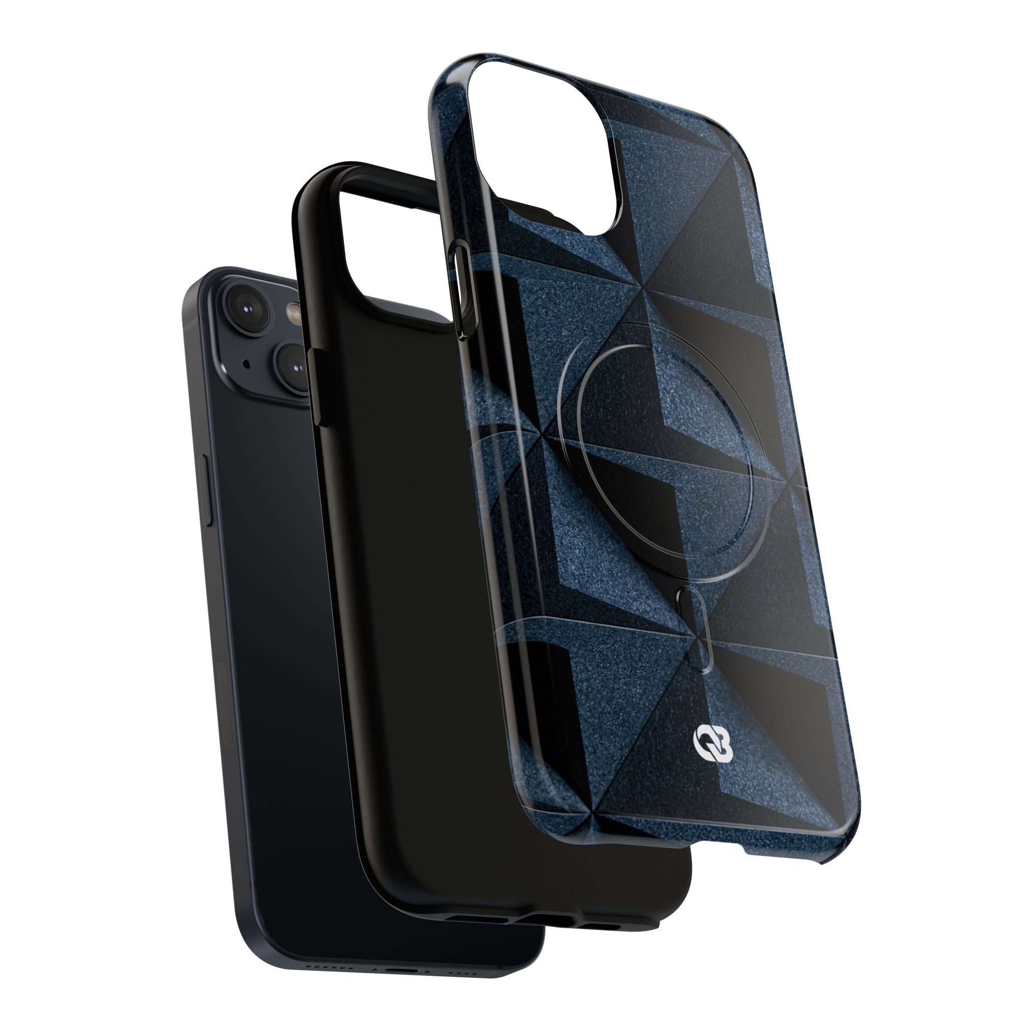 Blue Tough 2.0 Magsafe Phone Case for iPhone - Indigo Basalt Facets