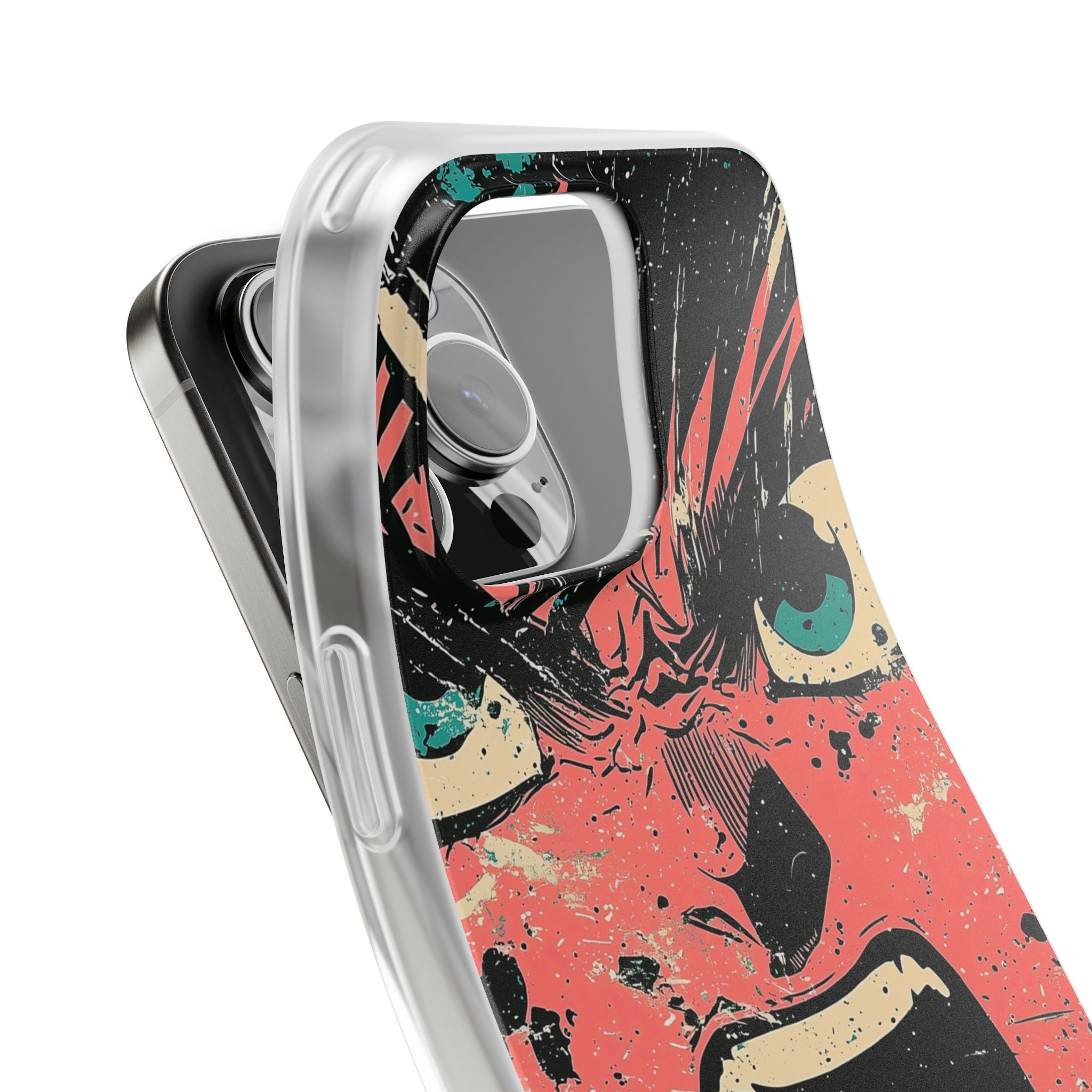 Schreiendes Gesicht Pink iPhone 16 Pro Max Case - Soft