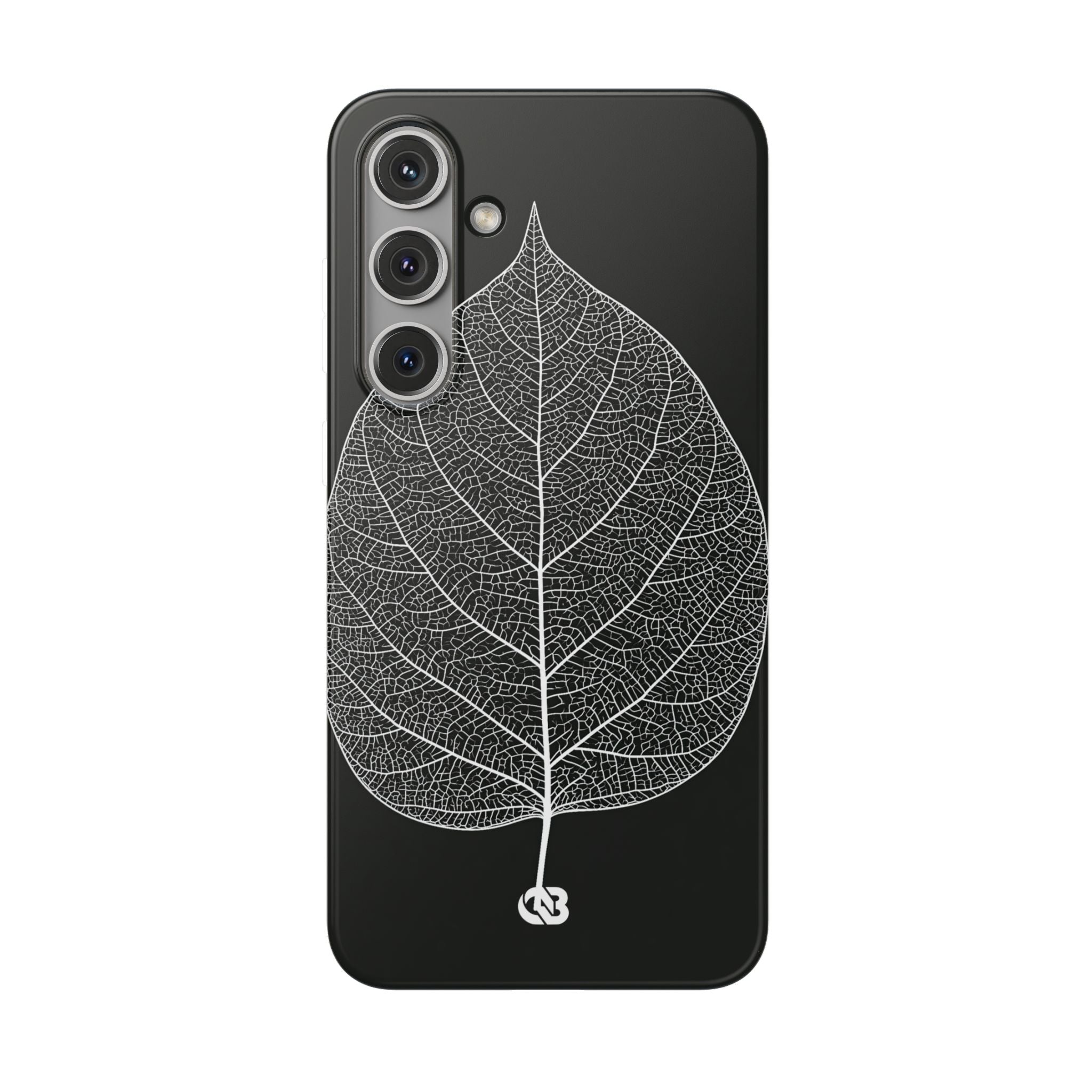 Black Lite Phone Case for Samsung - Bleached Leaf Lattice