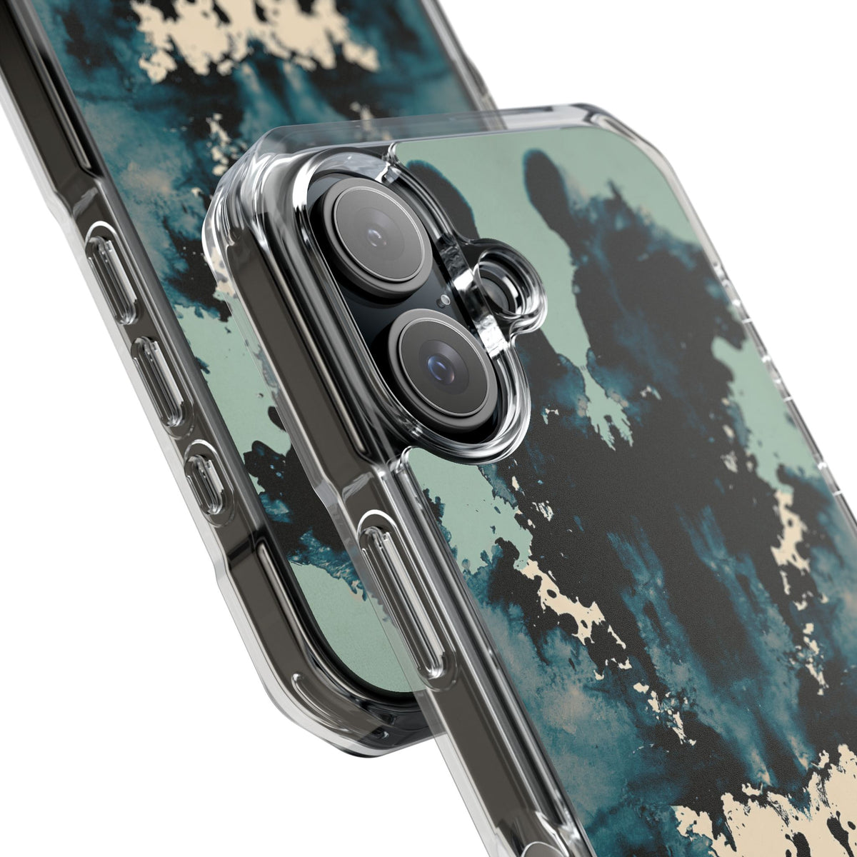 Rorschach Ink Void · Clear Impact Magnetic Phone Case for iPhone · Black