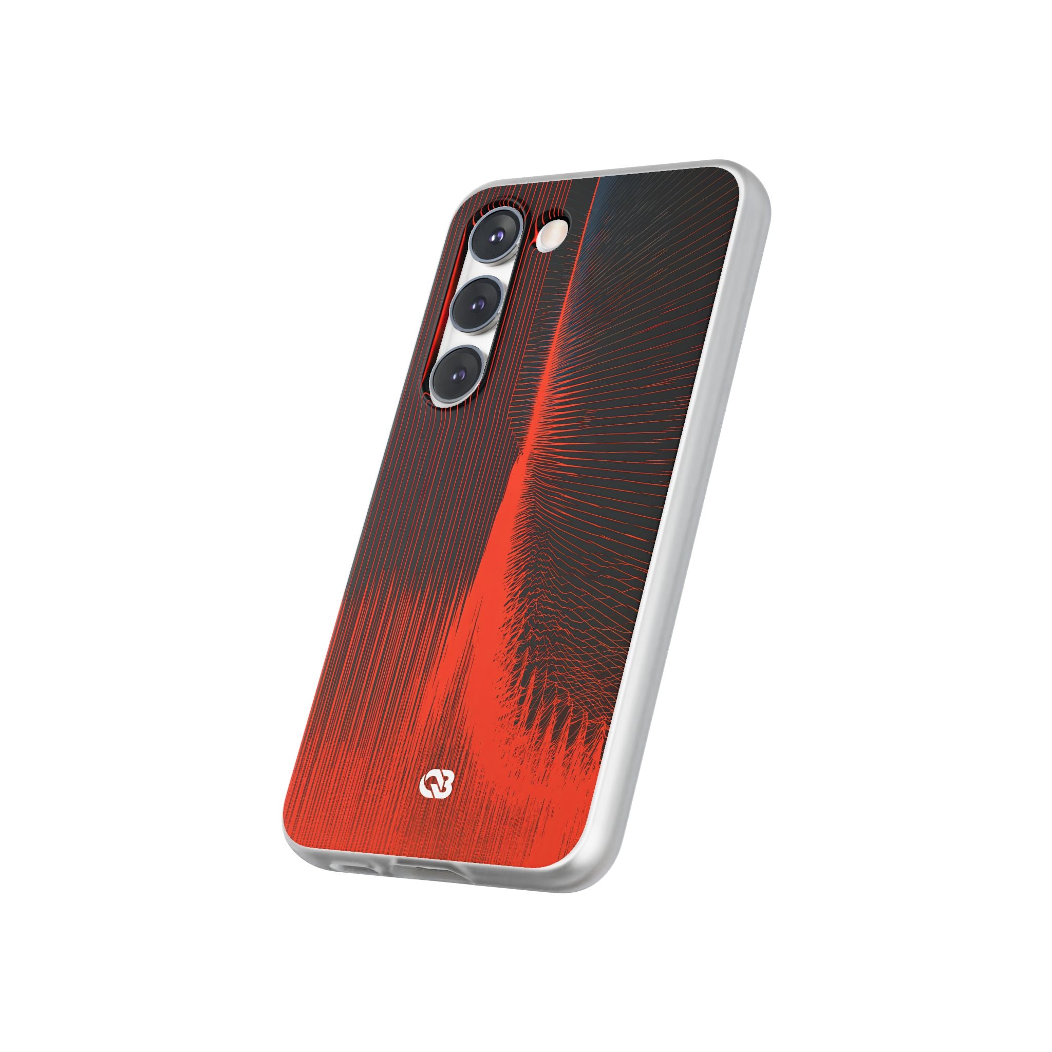 Red Lite Phone Case for Samsung - Crimson Frequency Pulse