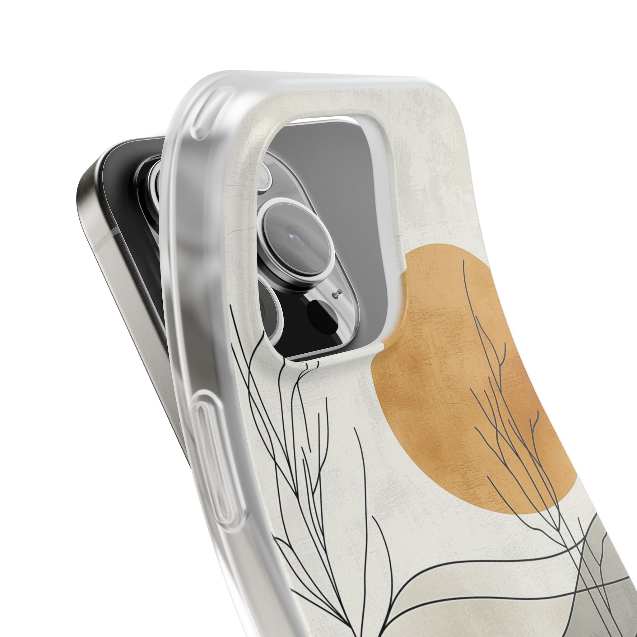 Burnt Horizon Lines · Soft Phone Case for iPhone