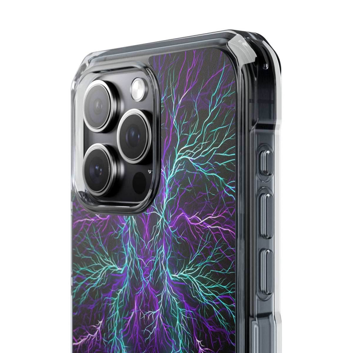 Electric Plasma Arbor · Clear Impact Magnetic Phone Case for iPhone · Purple