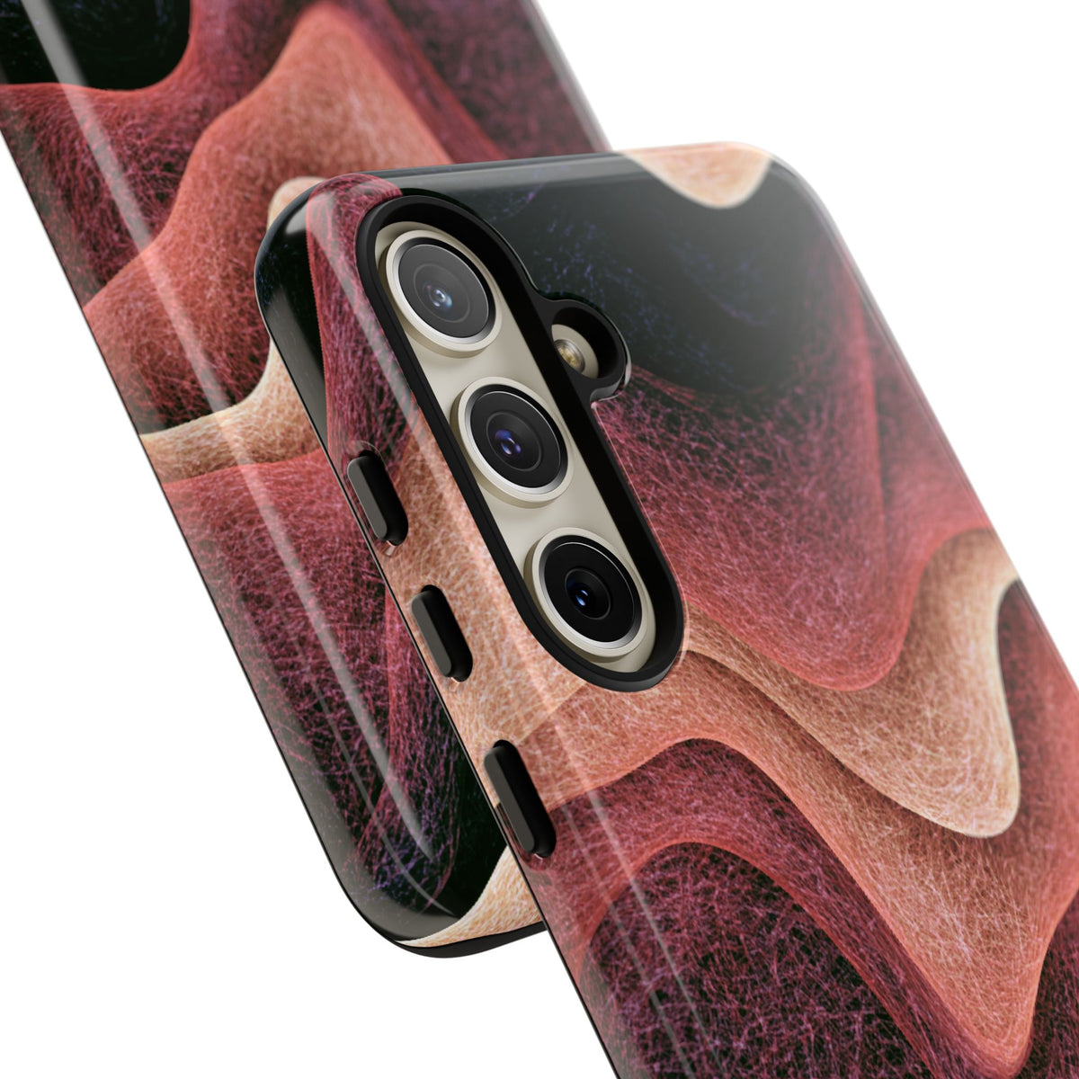 Rose Contour Waves · Tough Phone Case for Samsung · Pink