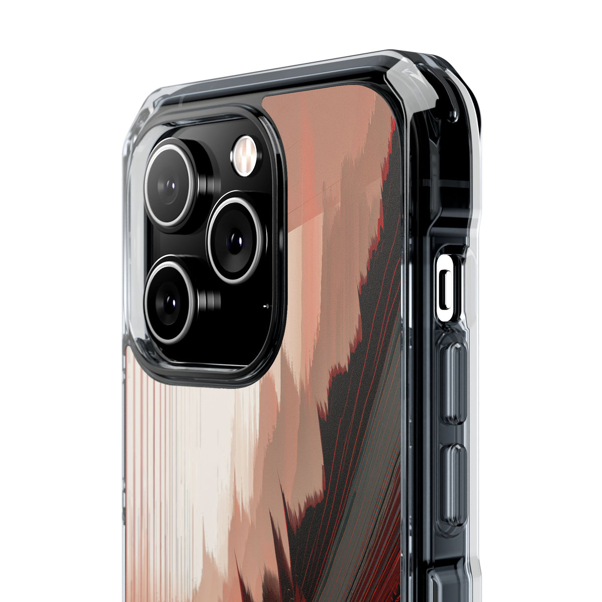 Red Impact MagSafe Phone Case for iPhone - Crimson Pulse Horizon