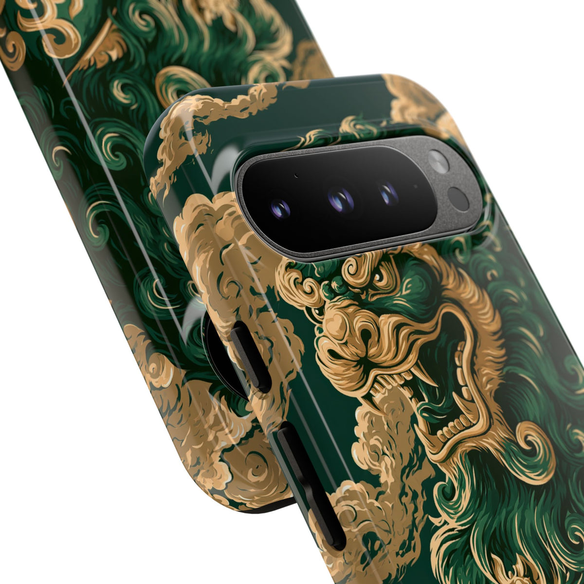 Imperial Guardian Lion · Tough Phone Case for Pixel · Green