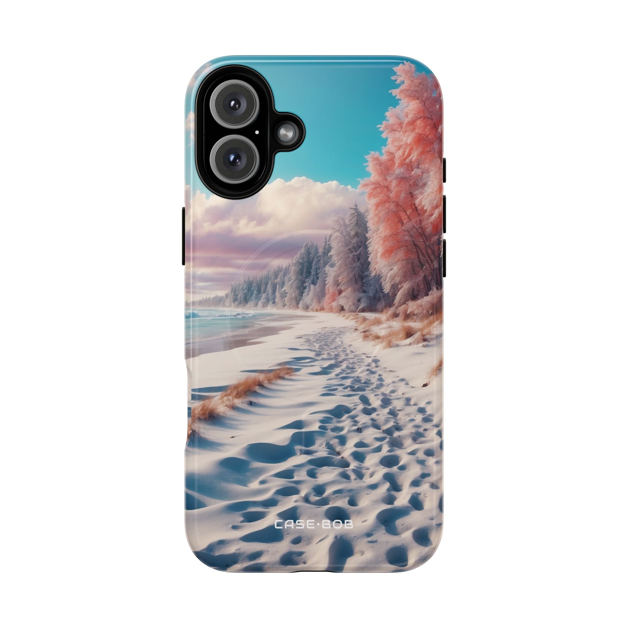 Snowy Footprints iPhone 16 Plus Case - Tough+