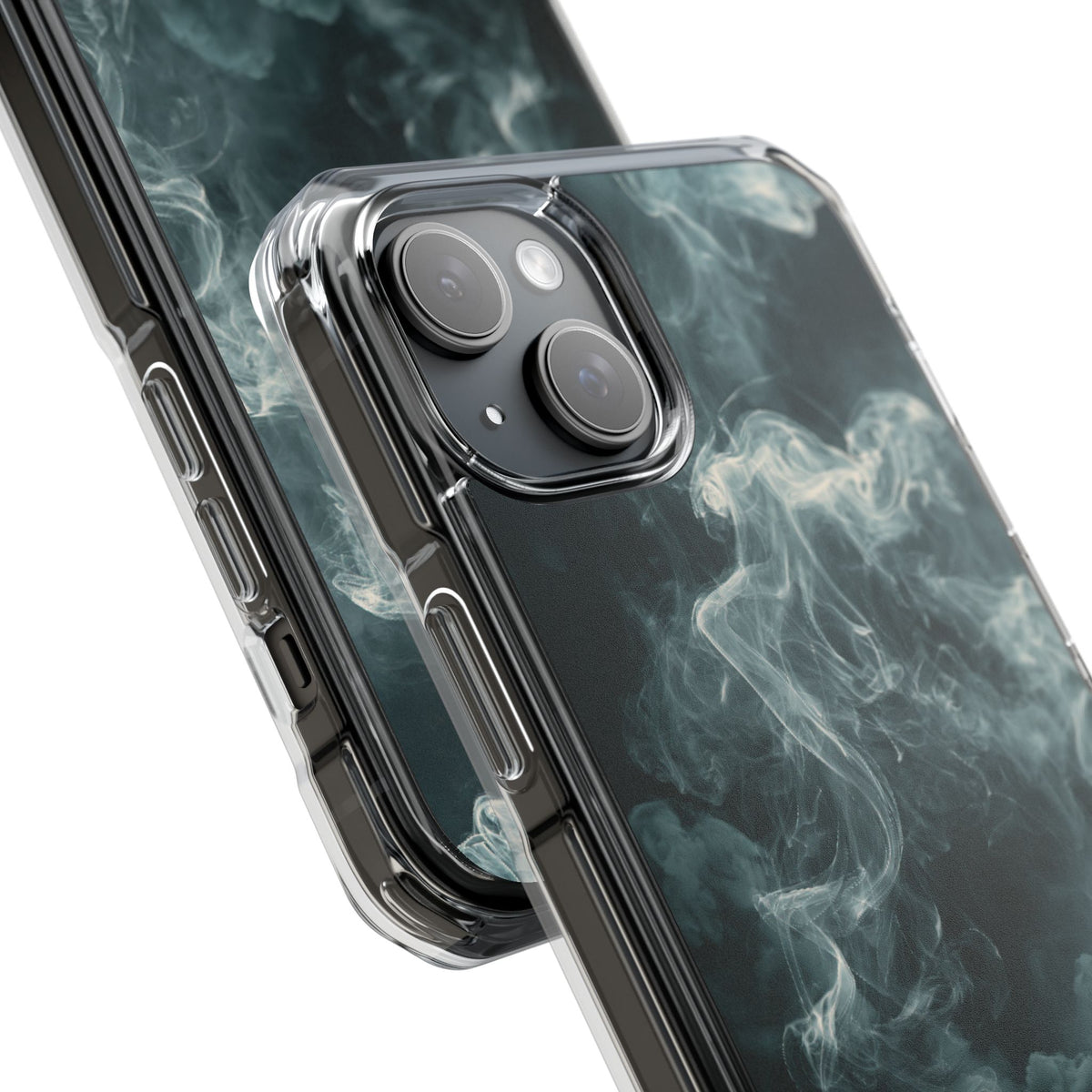 Luminescent Vapor Drift · Clear Impact Magnetic Phone Case for iPhone · Teal