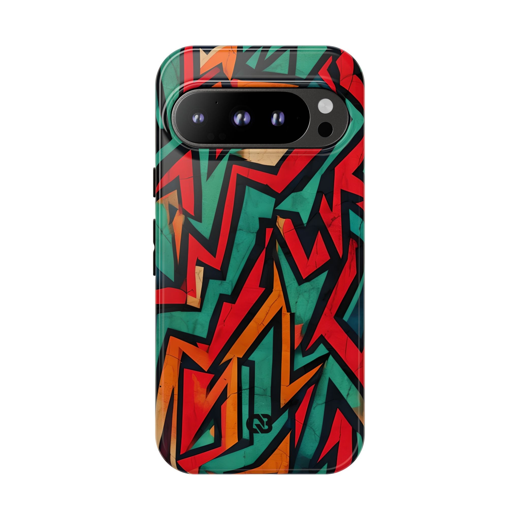 Jagged Teal Static · Tough Phone Case for Google Pixel