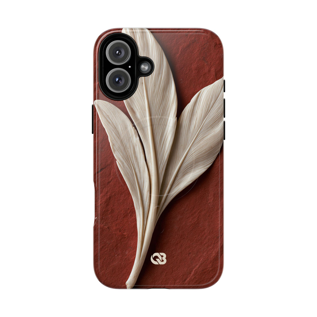 Carved Ivory Plume · Tough 2.0 Magnetic Phone Case for iPhone · Red