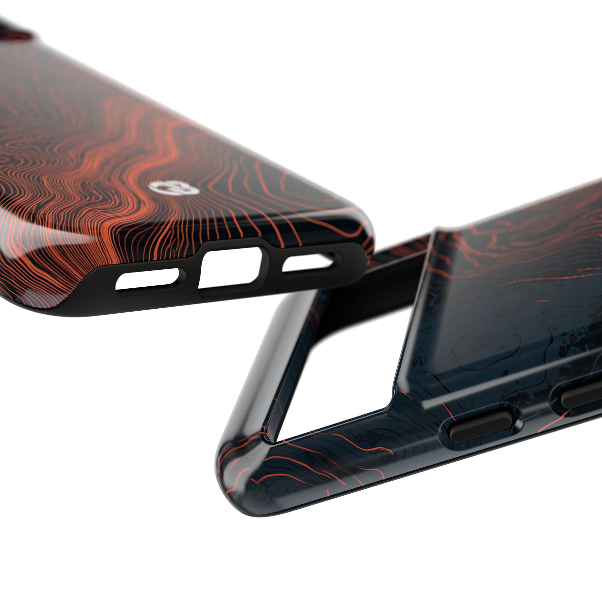 Black Tough Phone Case for Google Pixel - Volcanic Basalt Map