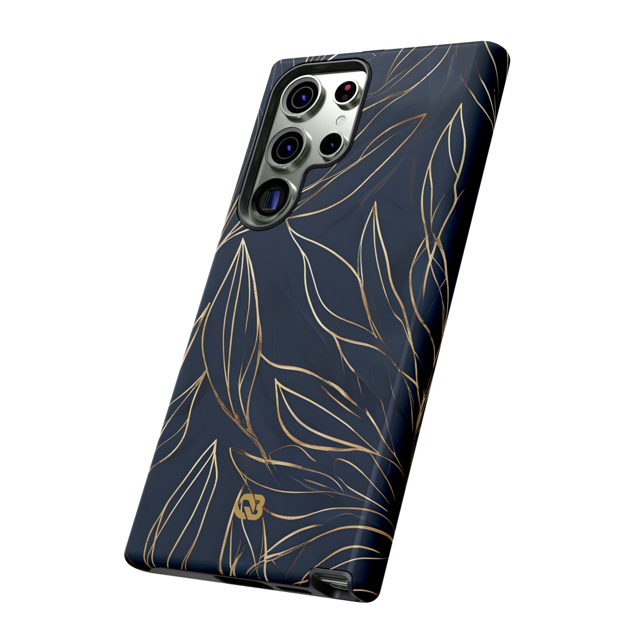 Gilded Navy Foliage · Tough Etui na telefon dla Samsung