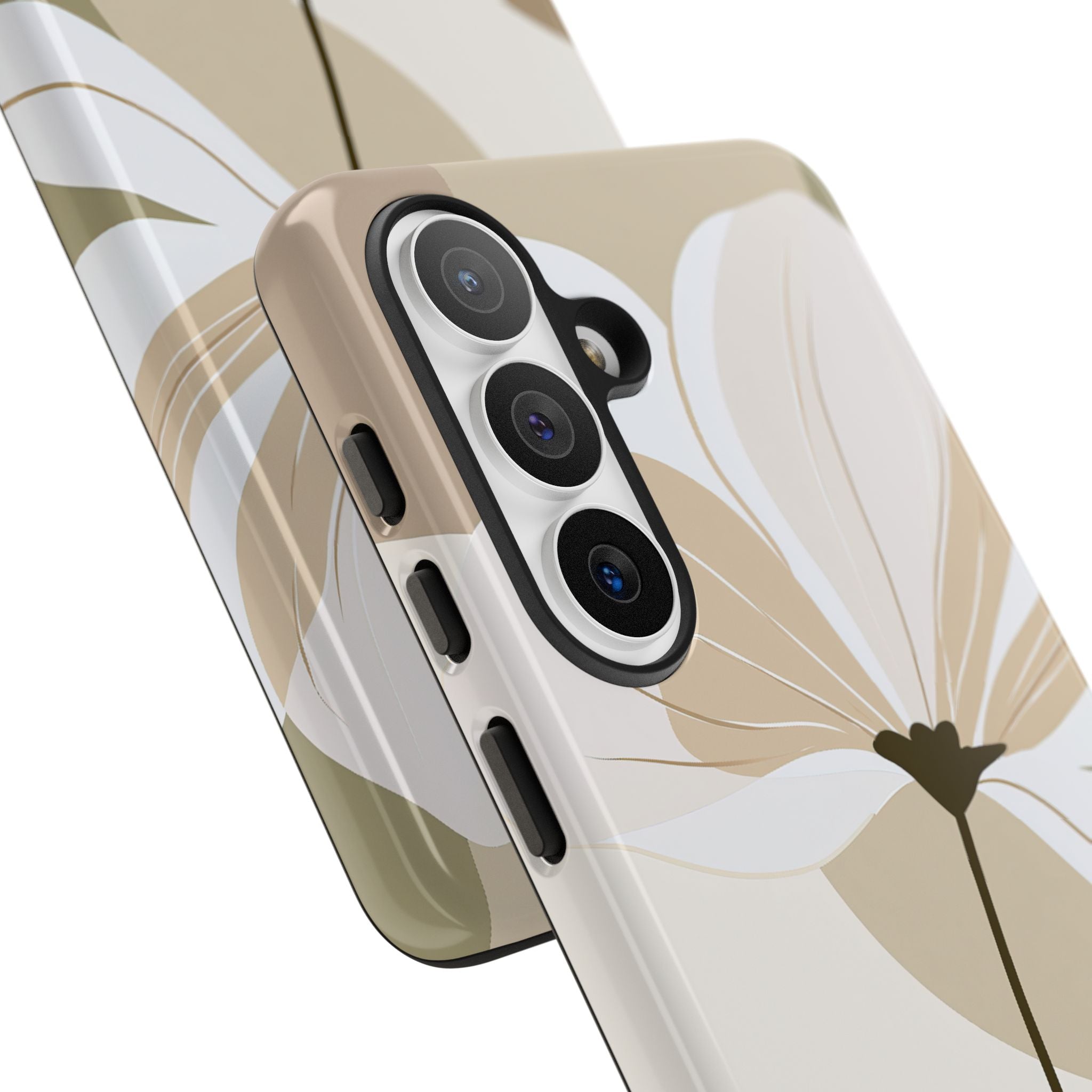 Beige Tough Phone Case for Samsung - Sage Linen Magnolia