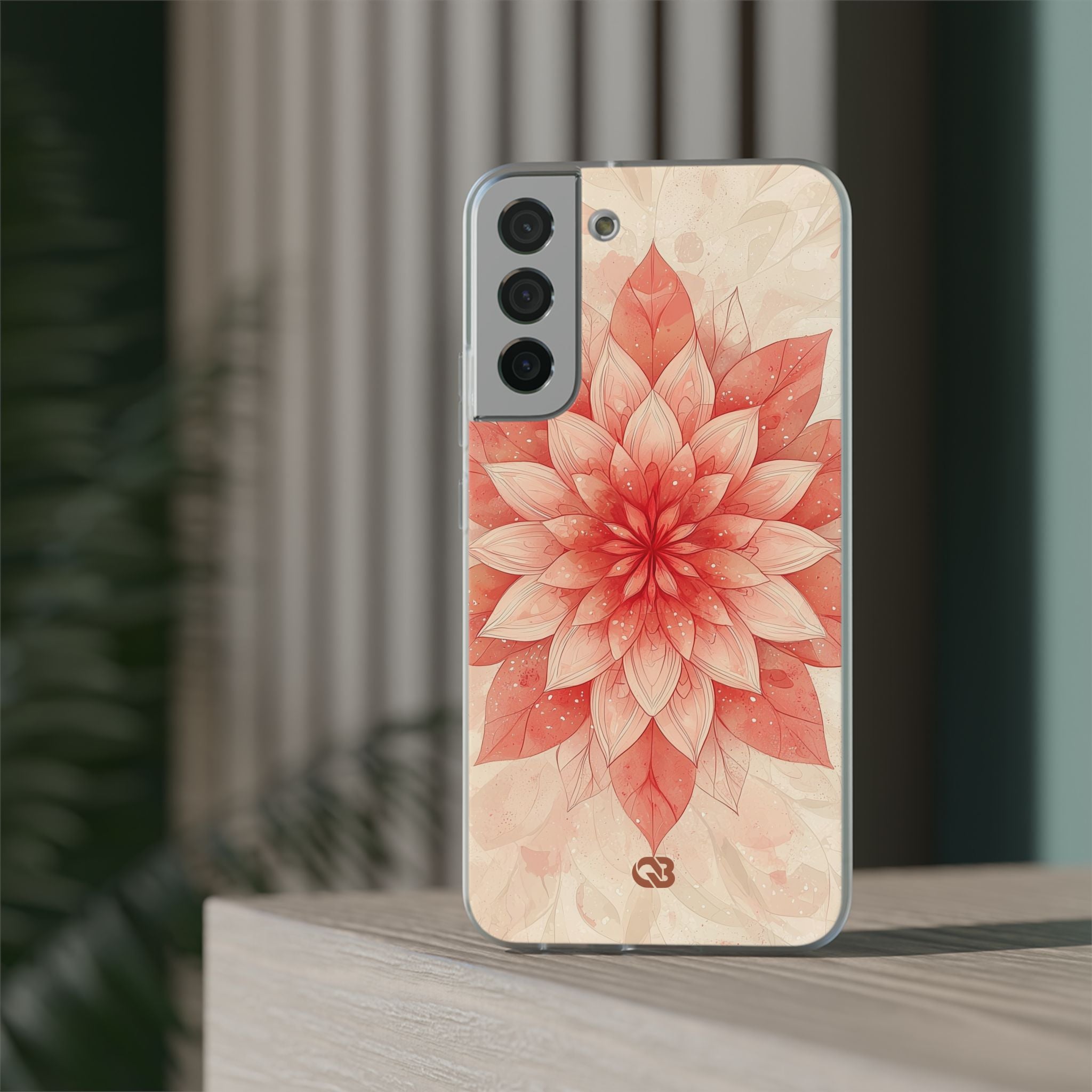 Coral Layered Bloom · Soft Phone Case for Samsung