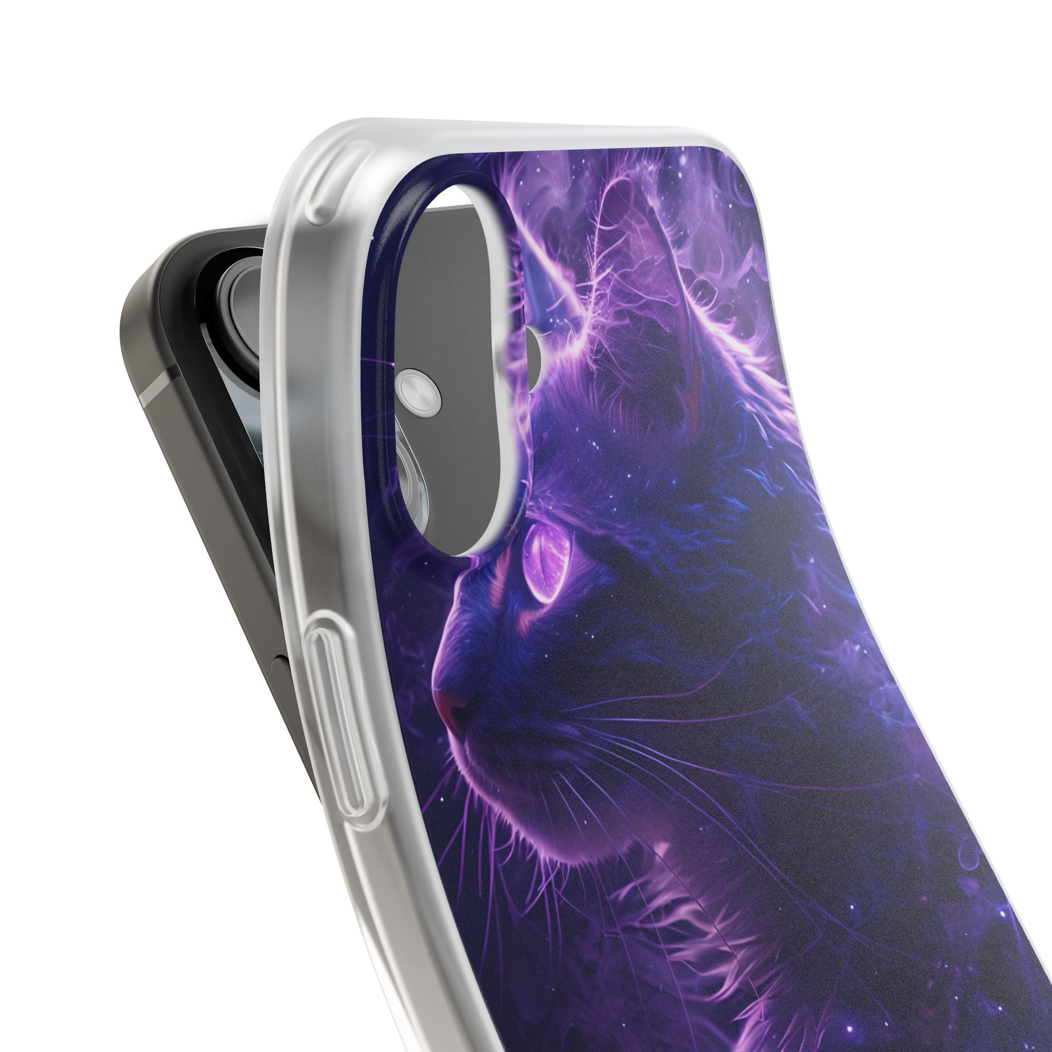 Purple Void Feline · Soft Custodia per iPhone