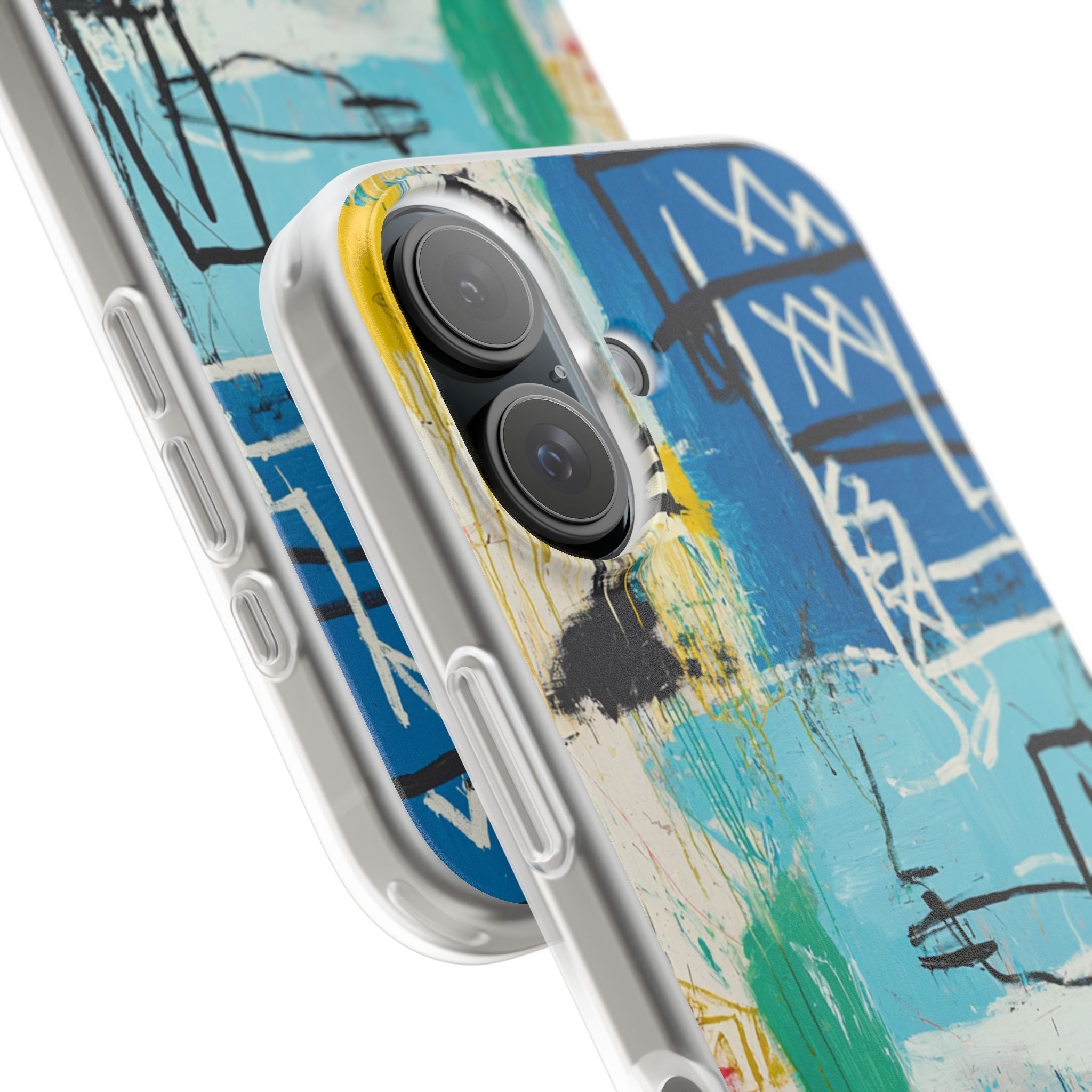 Azure Urban Scribble · Soft Phone Case for iPhone