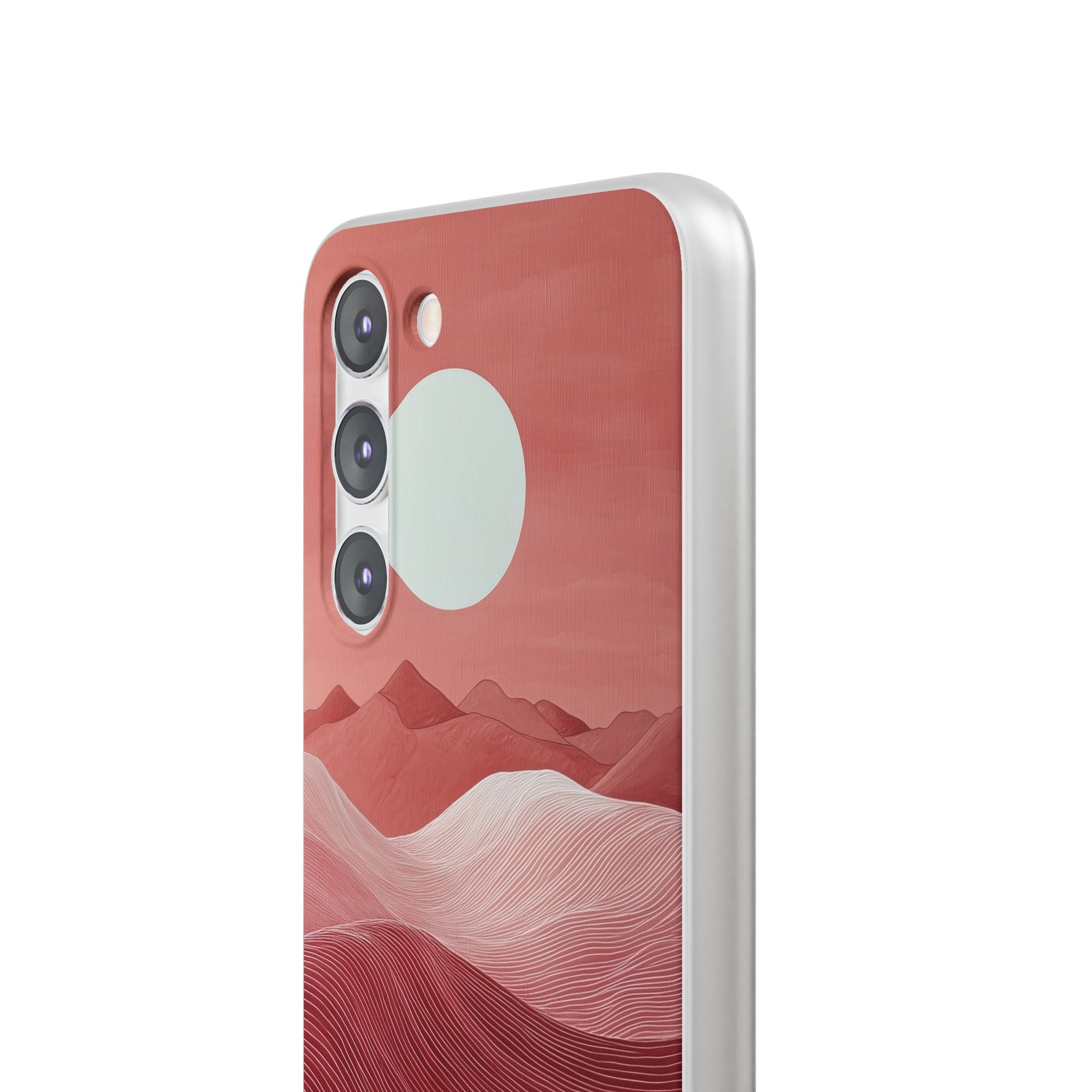 Crimson Dune Horizon · Soft Phone Case for Samsung