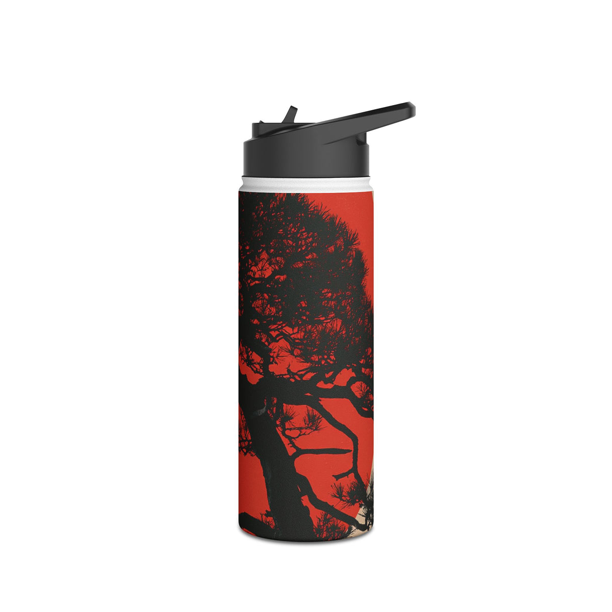 Crimson Pine Solitude · Insulated Water Bottle · Beige