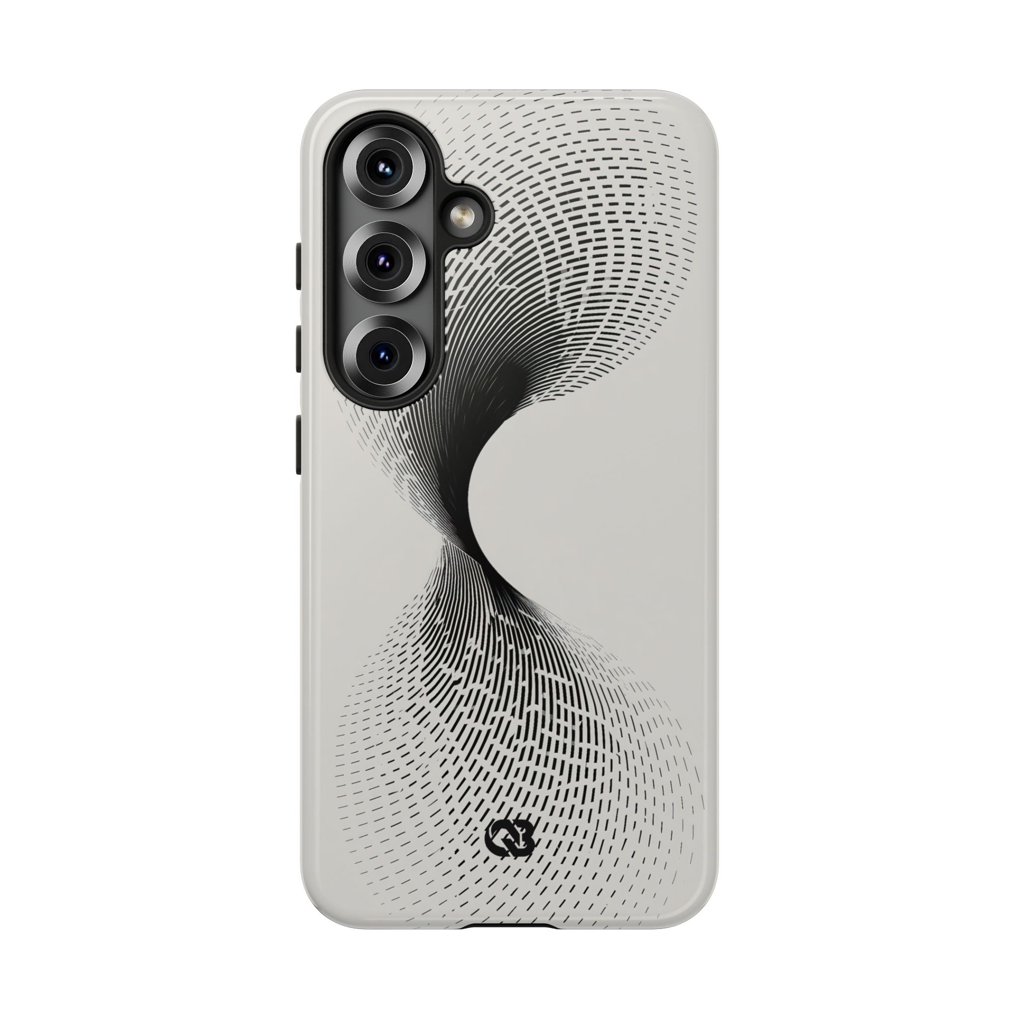 White Tough Phone Case for Samsung - Linear Torsion Grid