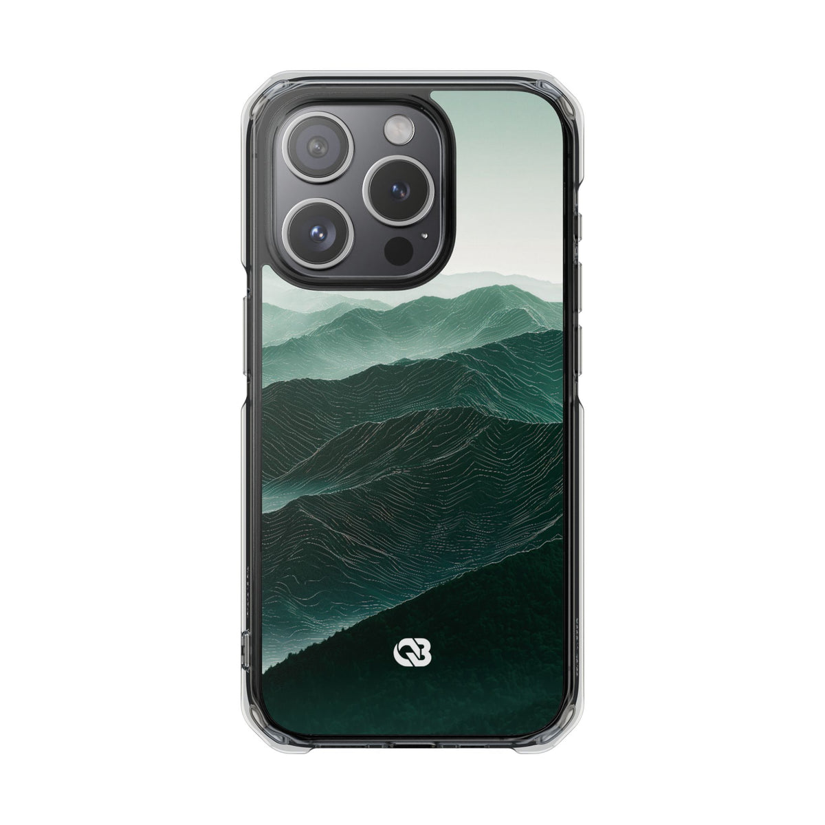 Alpine Mist · Clear Impact Magnetic Phone Case for iPhone · Green