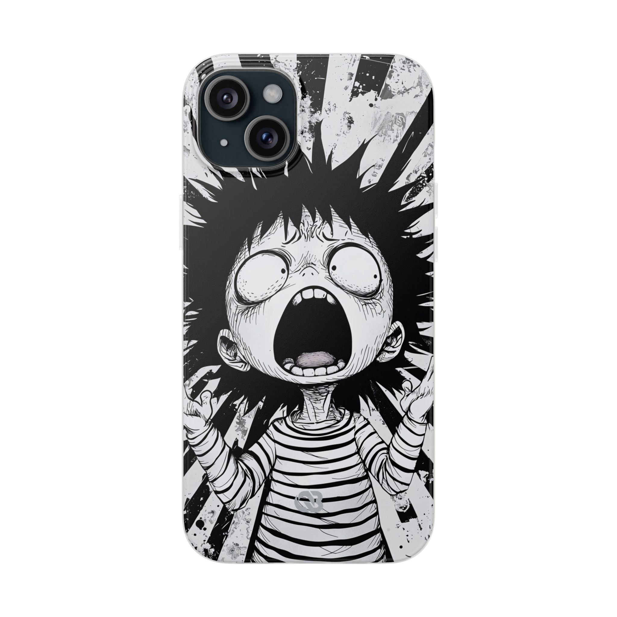 Chaotic Monochrome Scream · Soft Case na iPhone