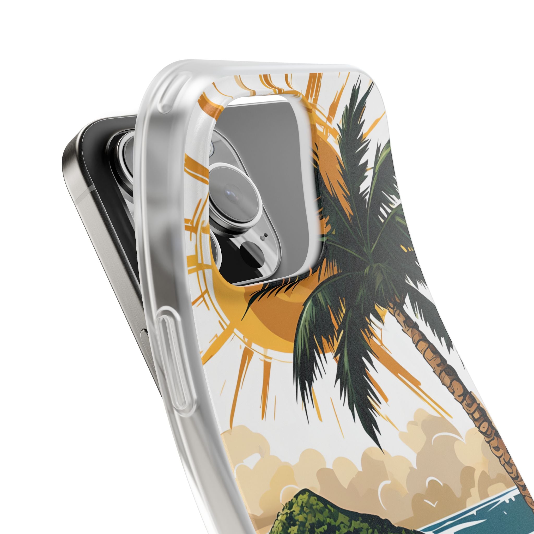 Sunny Palm Breeze iPhone 16 Pro Max Case - Soft
